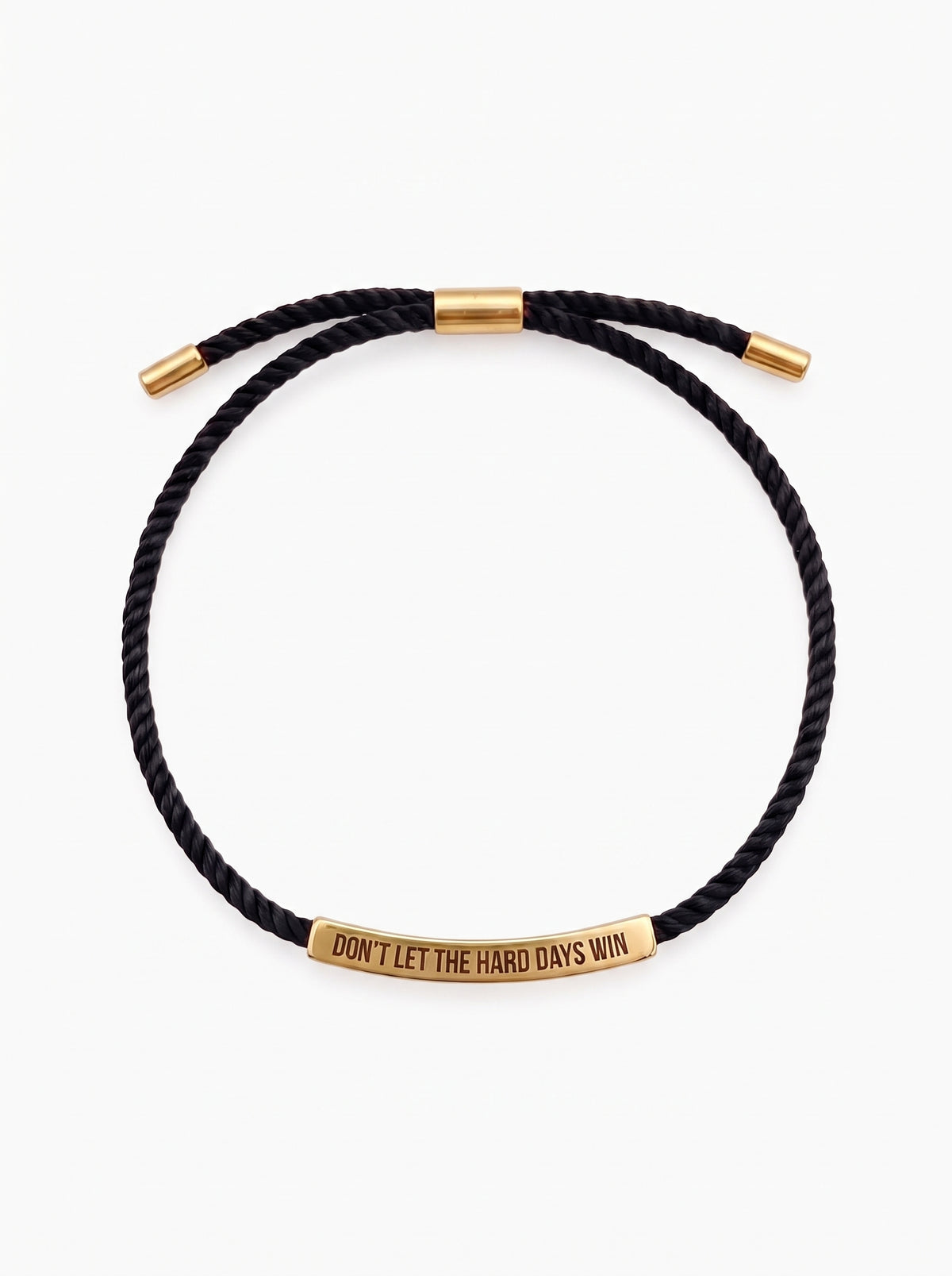 Sandrine Don't Let the Hard Days Win Adjustable Cord Bracelet