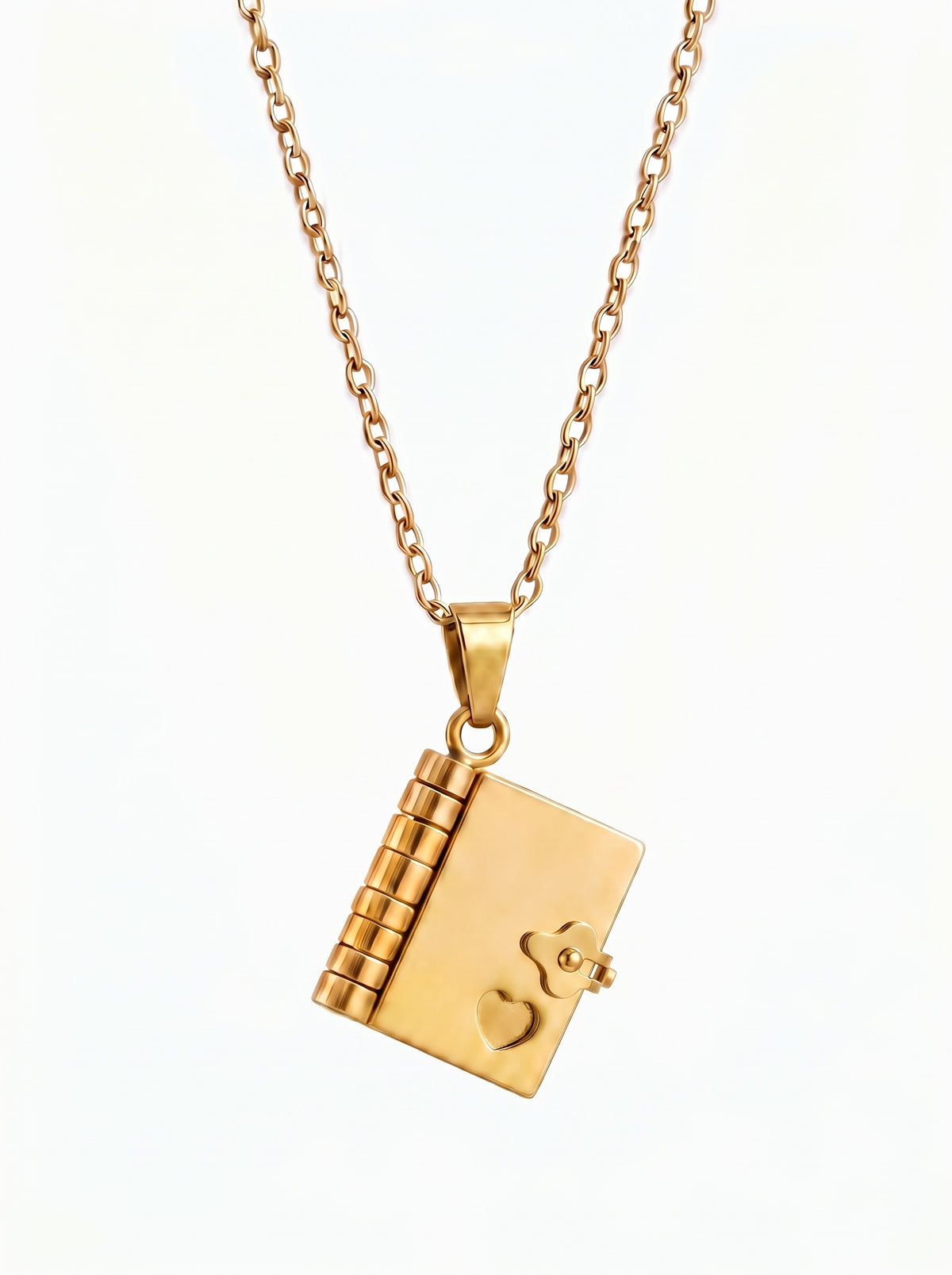 Raphaelle Custom Engraved Book Locket Necklace