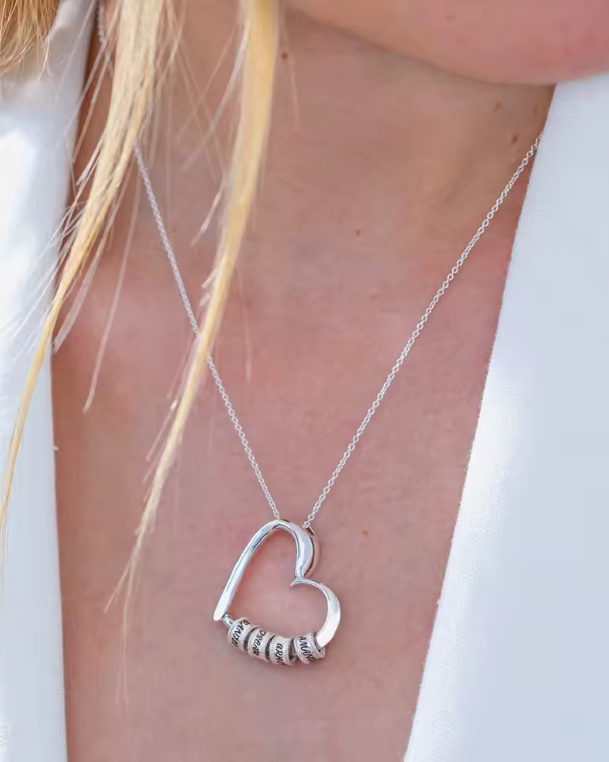 Anouk Women's Heart Necklace, Personalized Family Necklace
