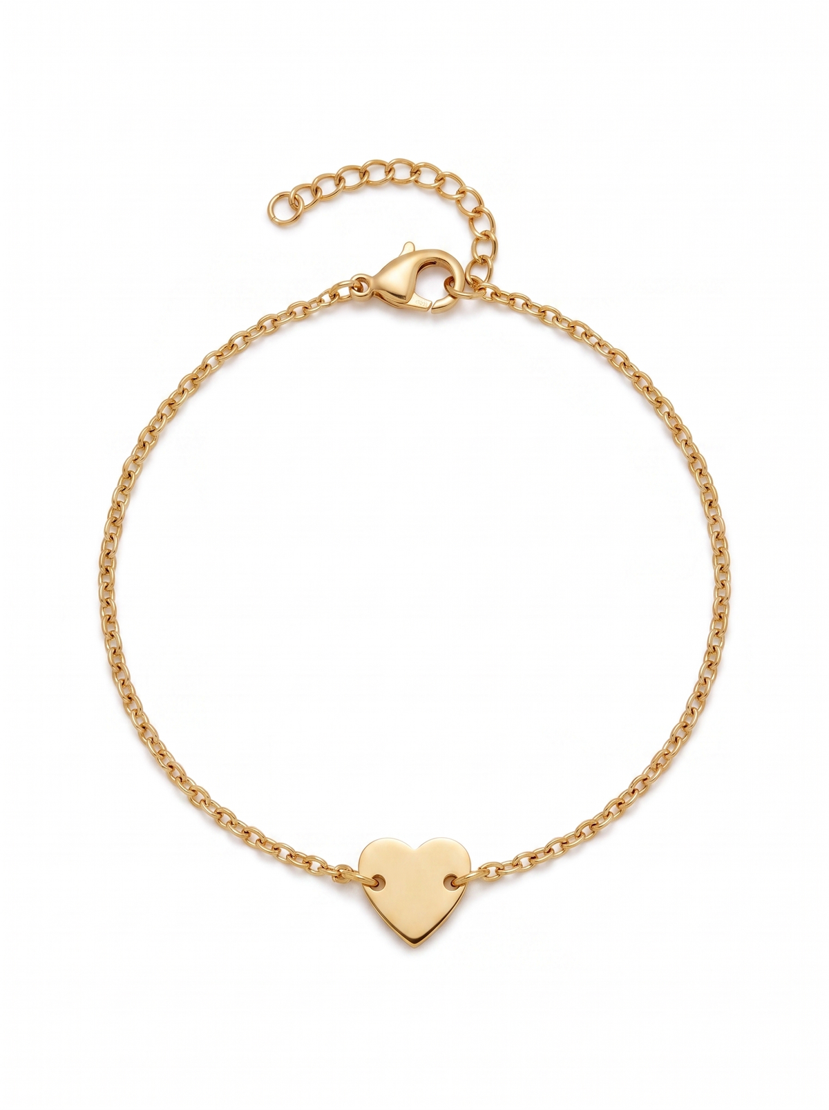 Adèle Women's Heart Bracelet, Gold Chain Bracelet