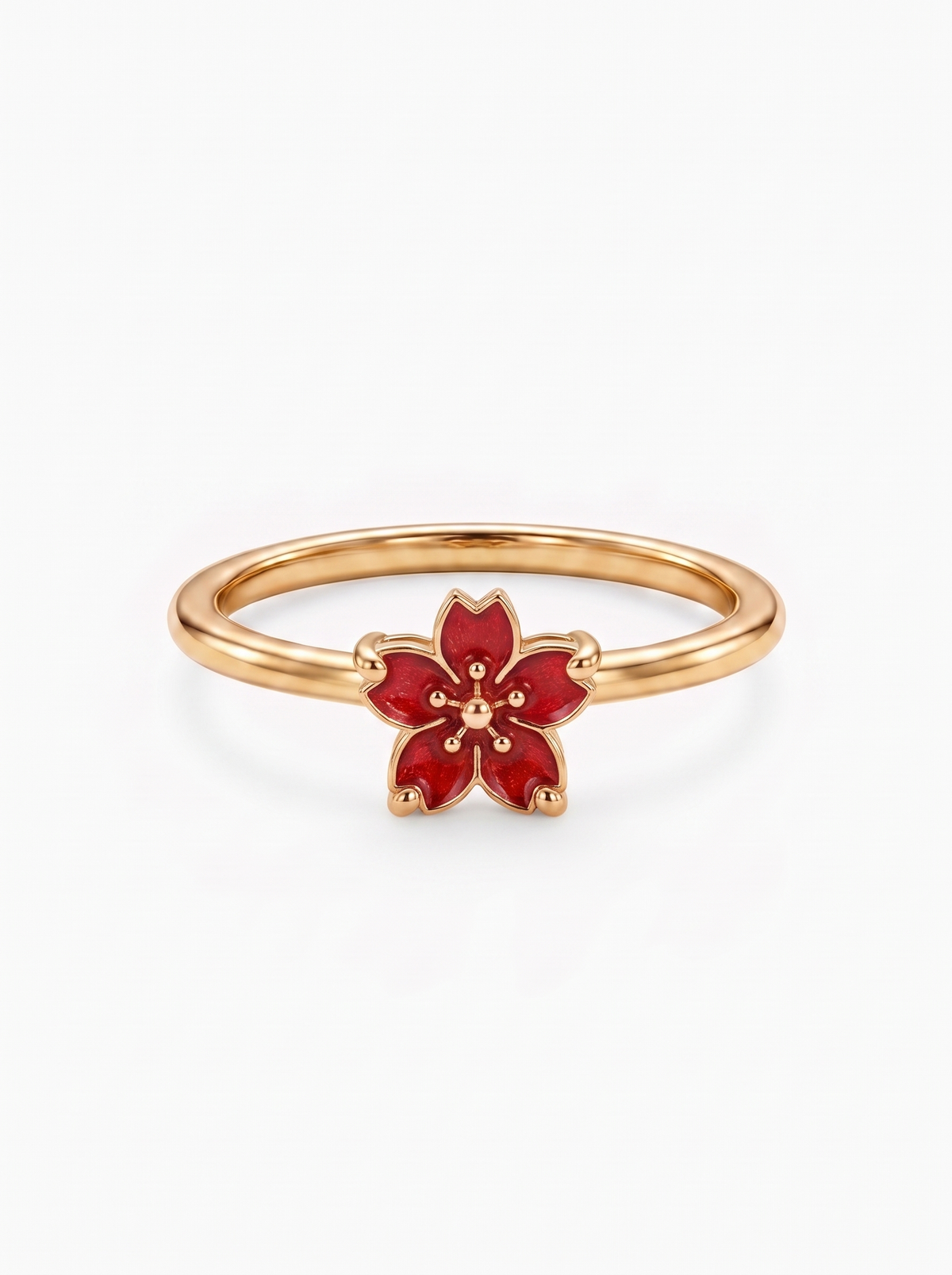 Clemence Cherry Blossom Spinning Anxiety Ring