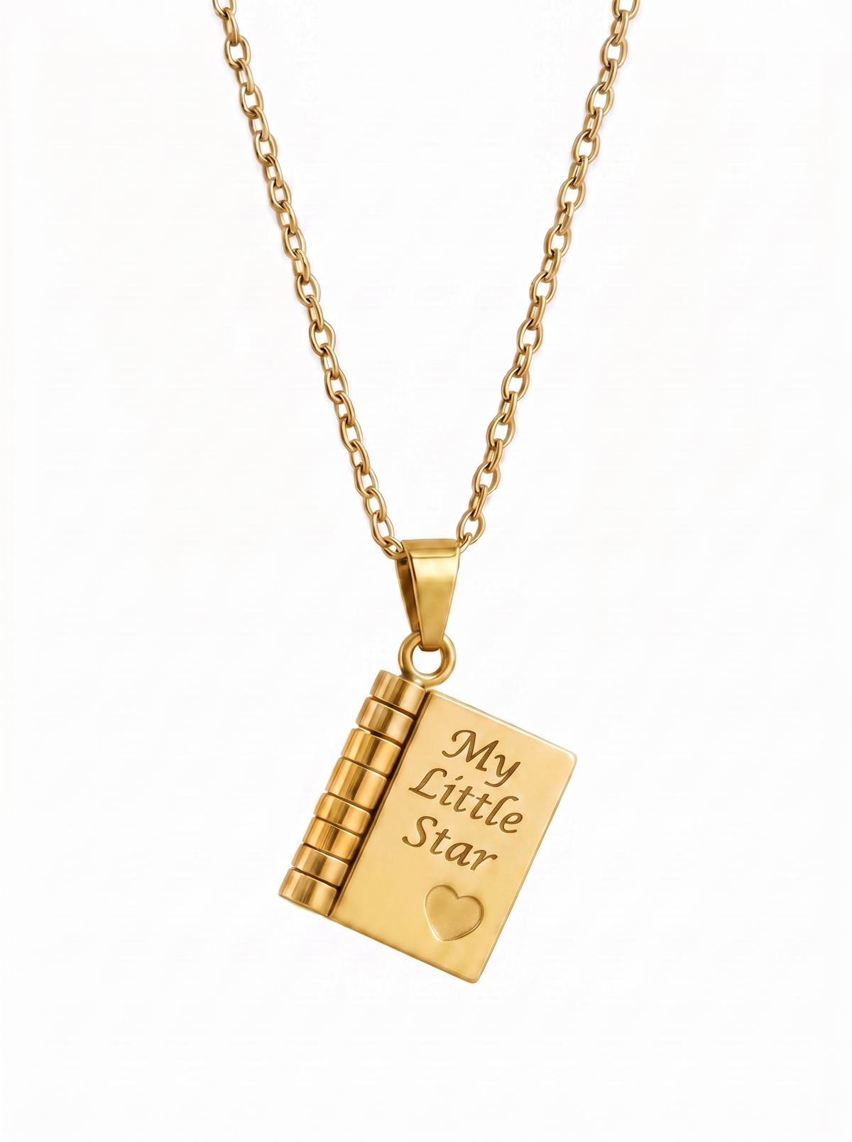 Juliet My Little Star Girls' Engraved Locket Necklace