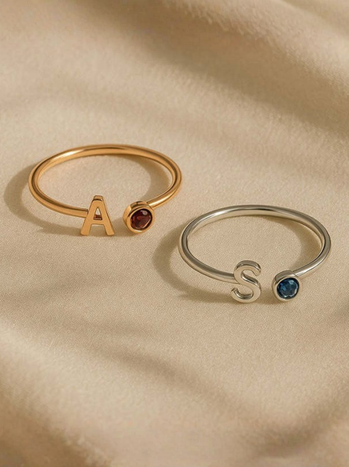 Marielle Women's Custom Initial Ring