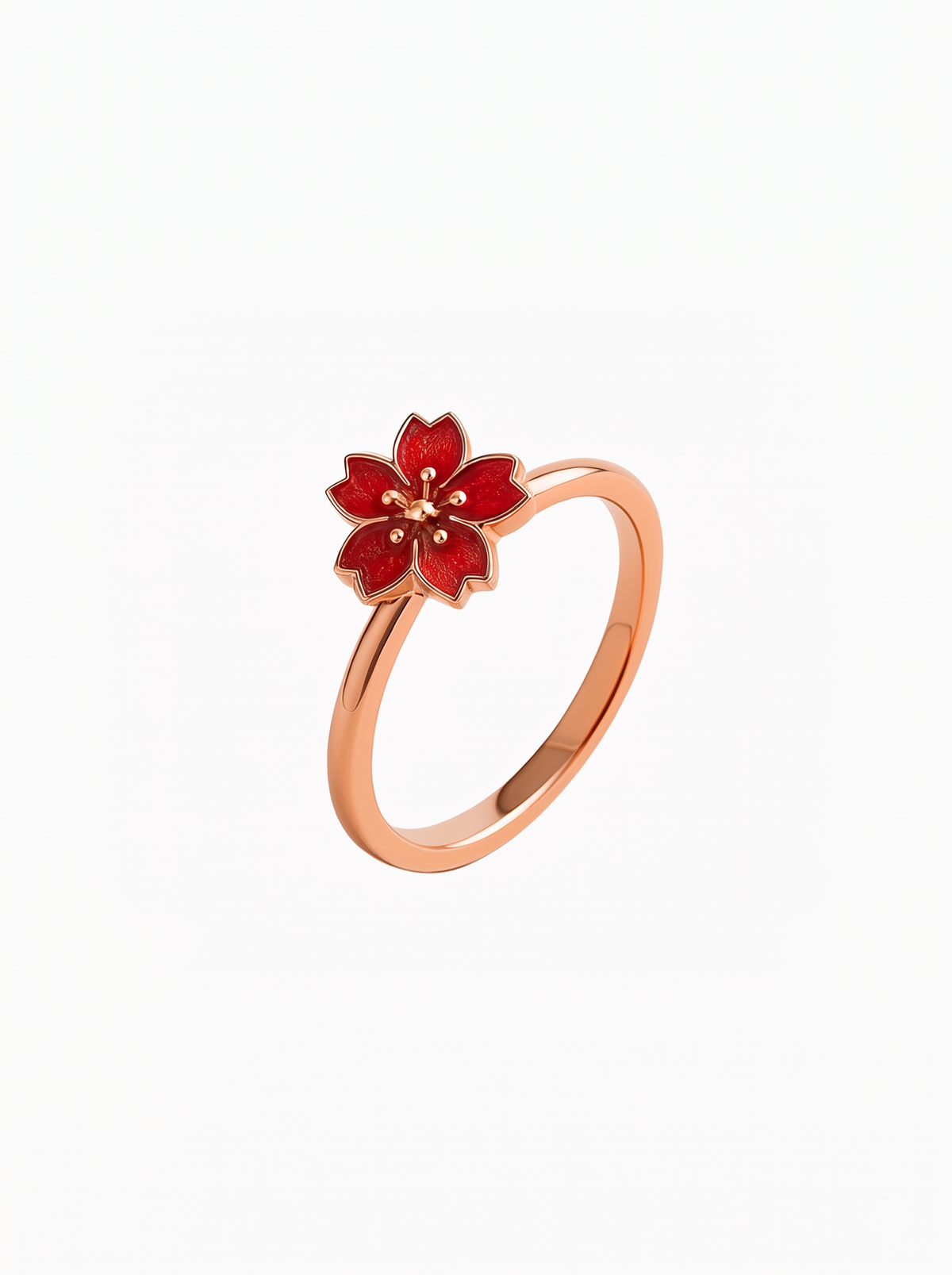Clemence Cherry Blossom Spinning Anxiety Ring