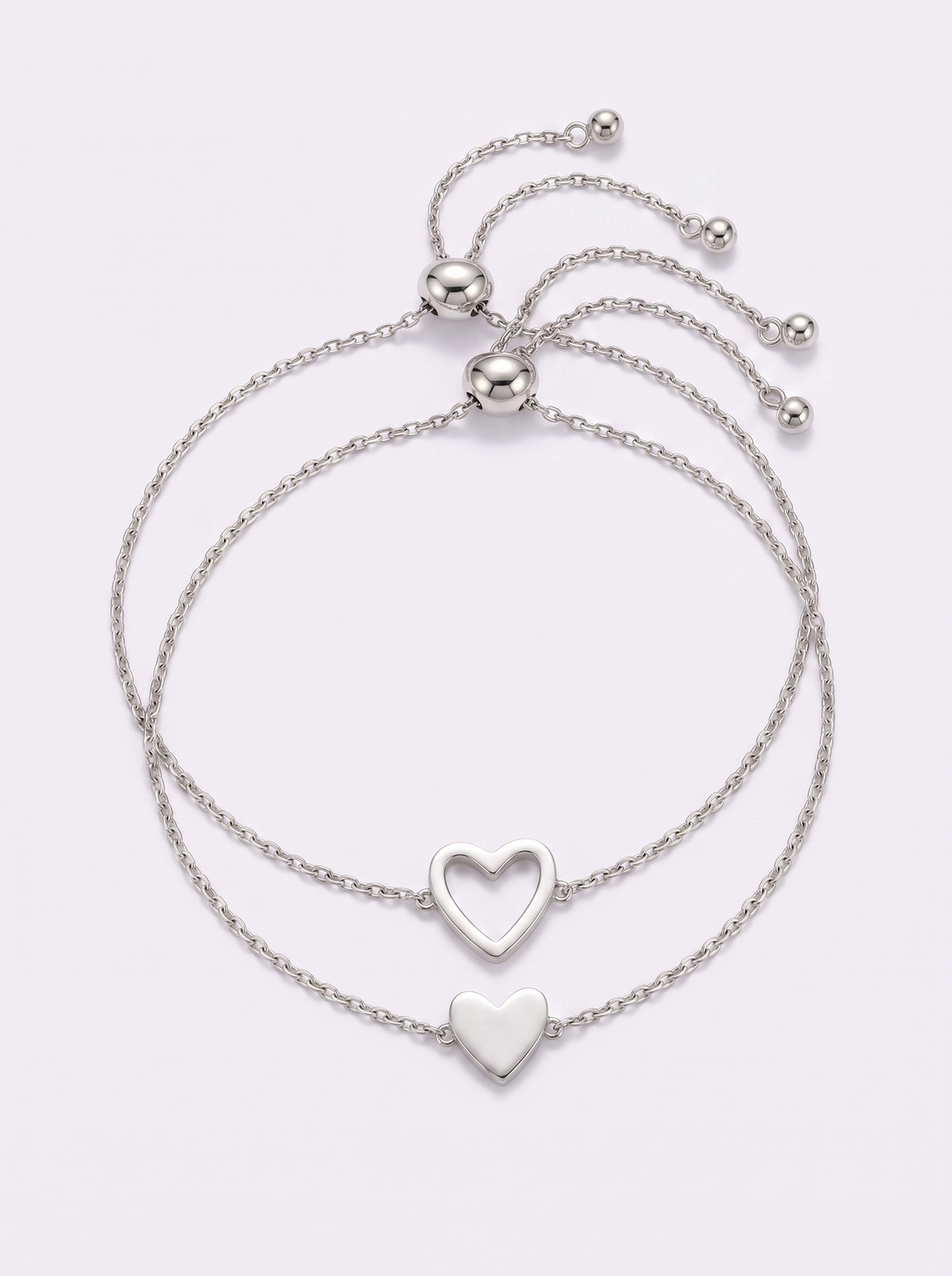 Mom Matching Layered Heart Bracelet, Gift for Mom