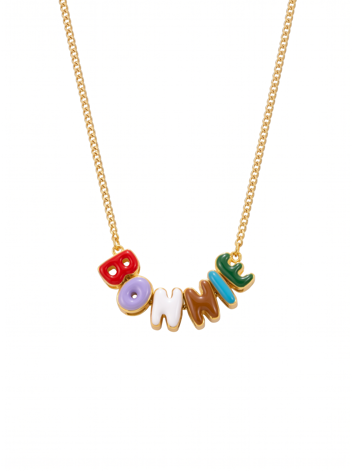 Arabelle Women's Custom Bubble Letter Name Necklace