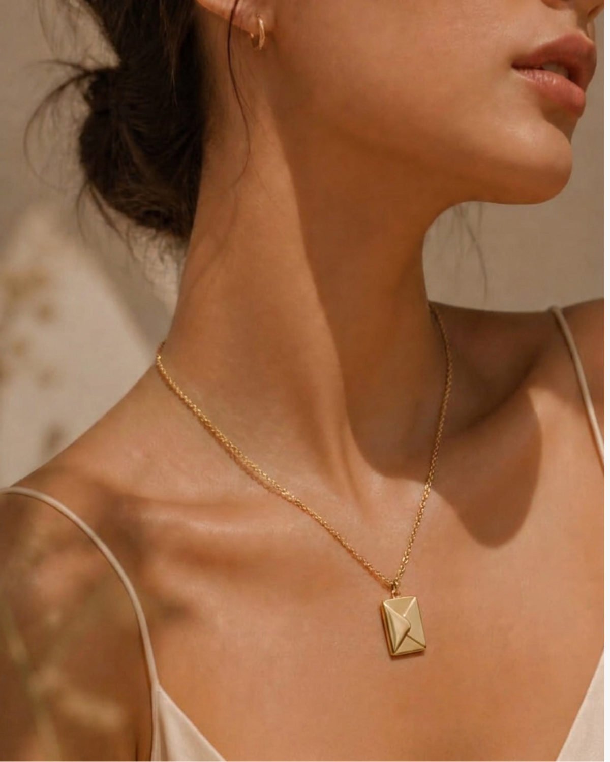Bianca Women's Custom Engraved Gold Locket Necklace