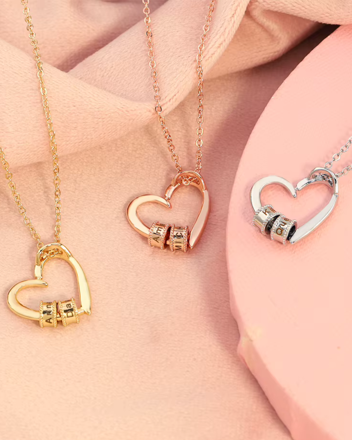 Anouk Women's Heart Necklace, Personalized Family Necklace