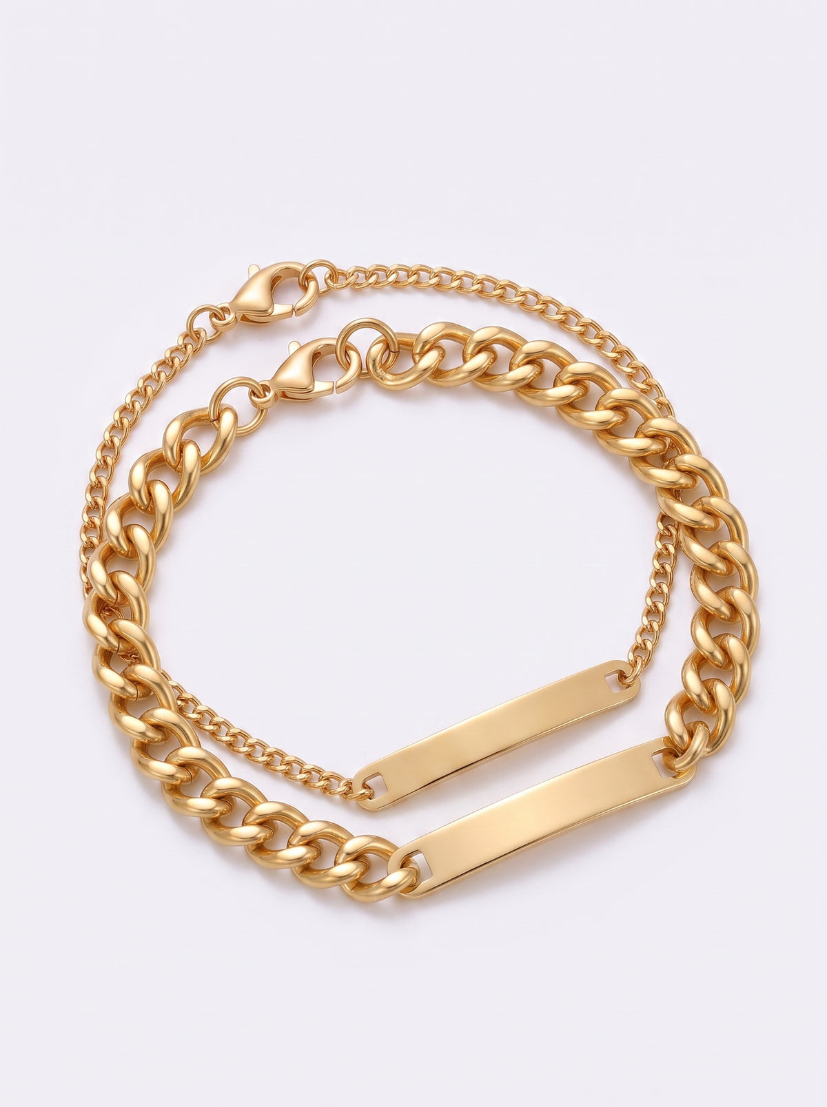 Clarisse Couples Custom Engraved Bracelets