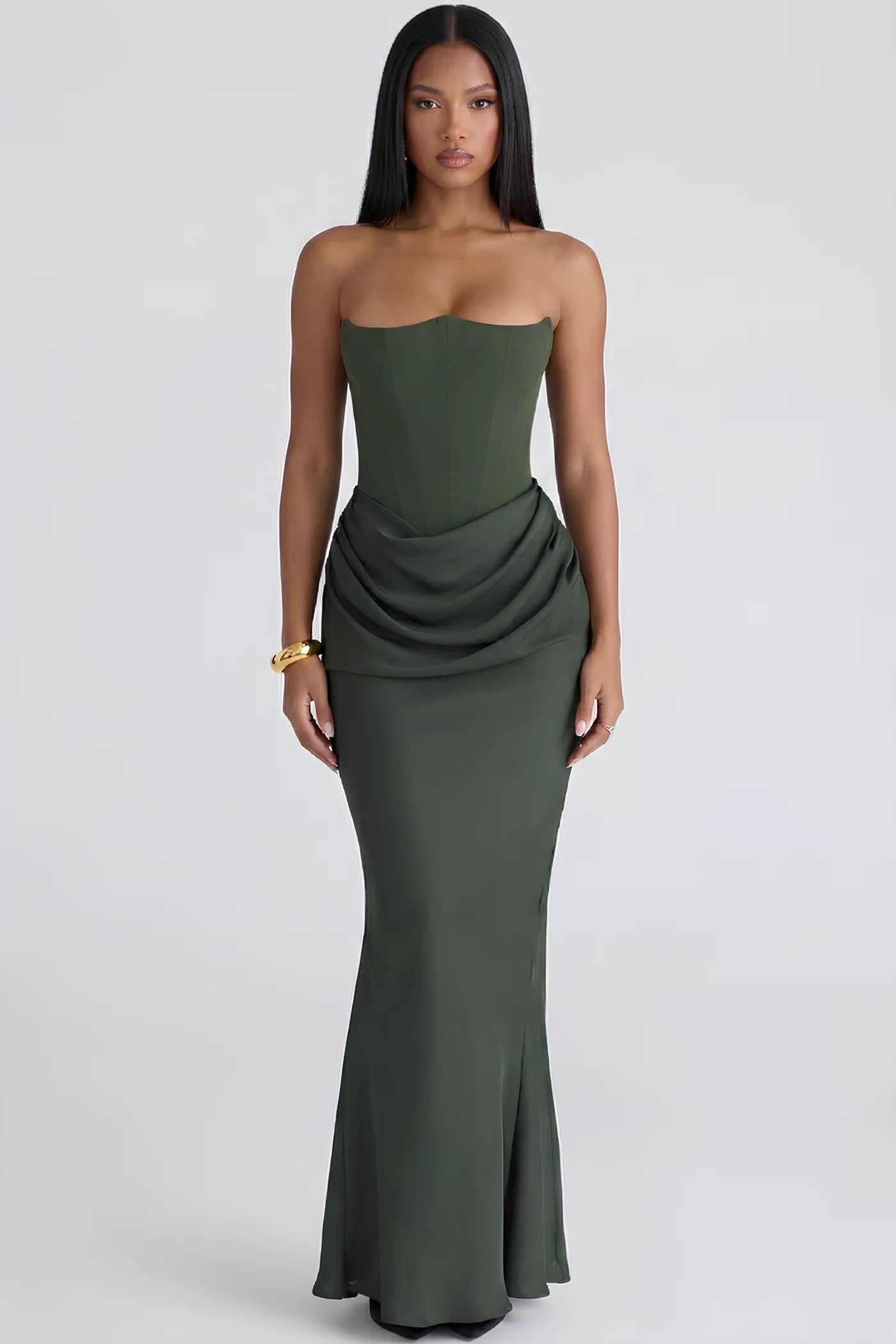 Roserina Strapless Corset Evening Maxi Dress