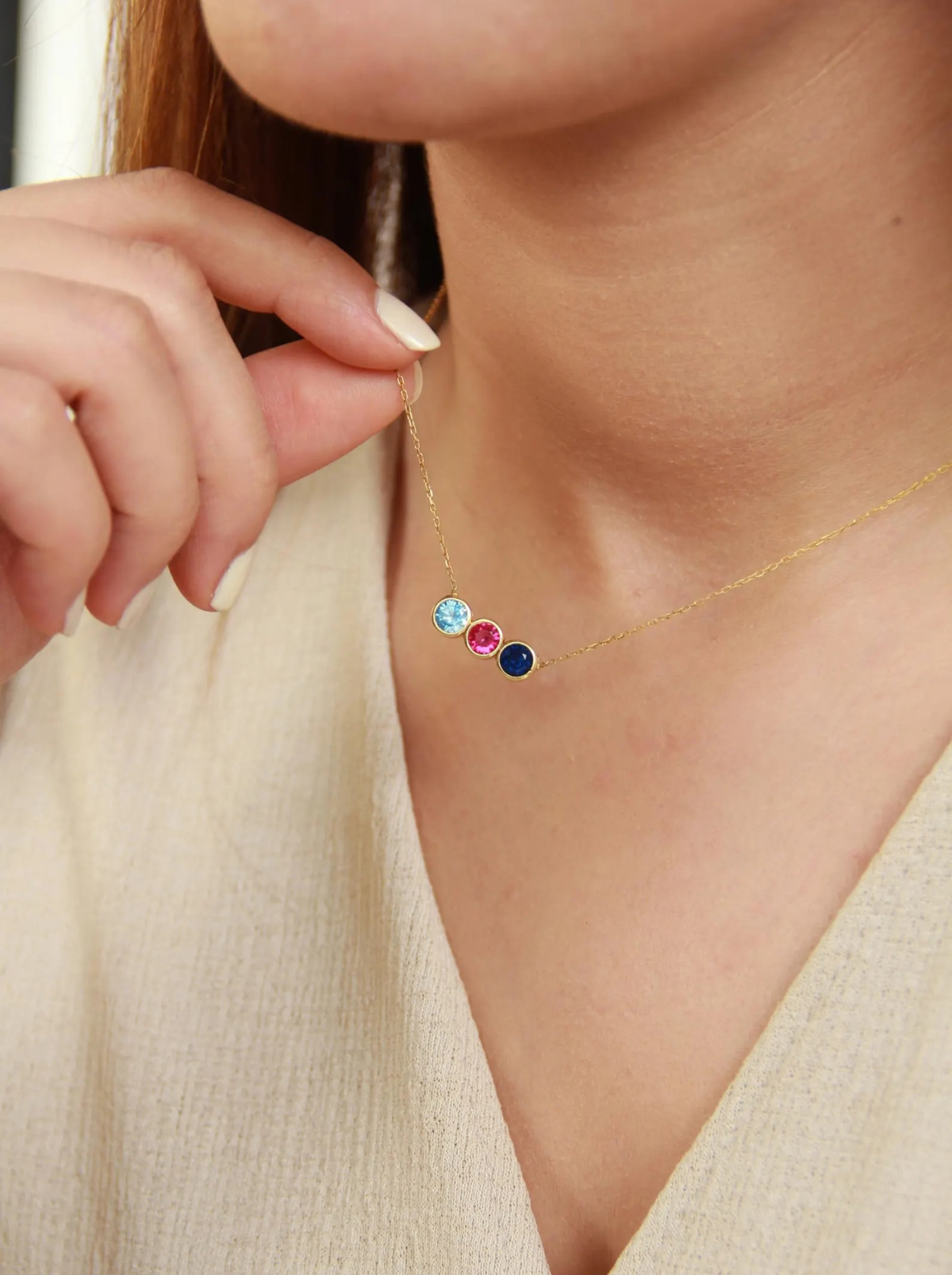 Brielle Custom Birthstone Necklace