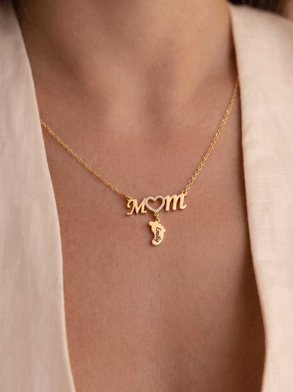 Eliana Personalized Kids Name Necklace, Gift for Mom