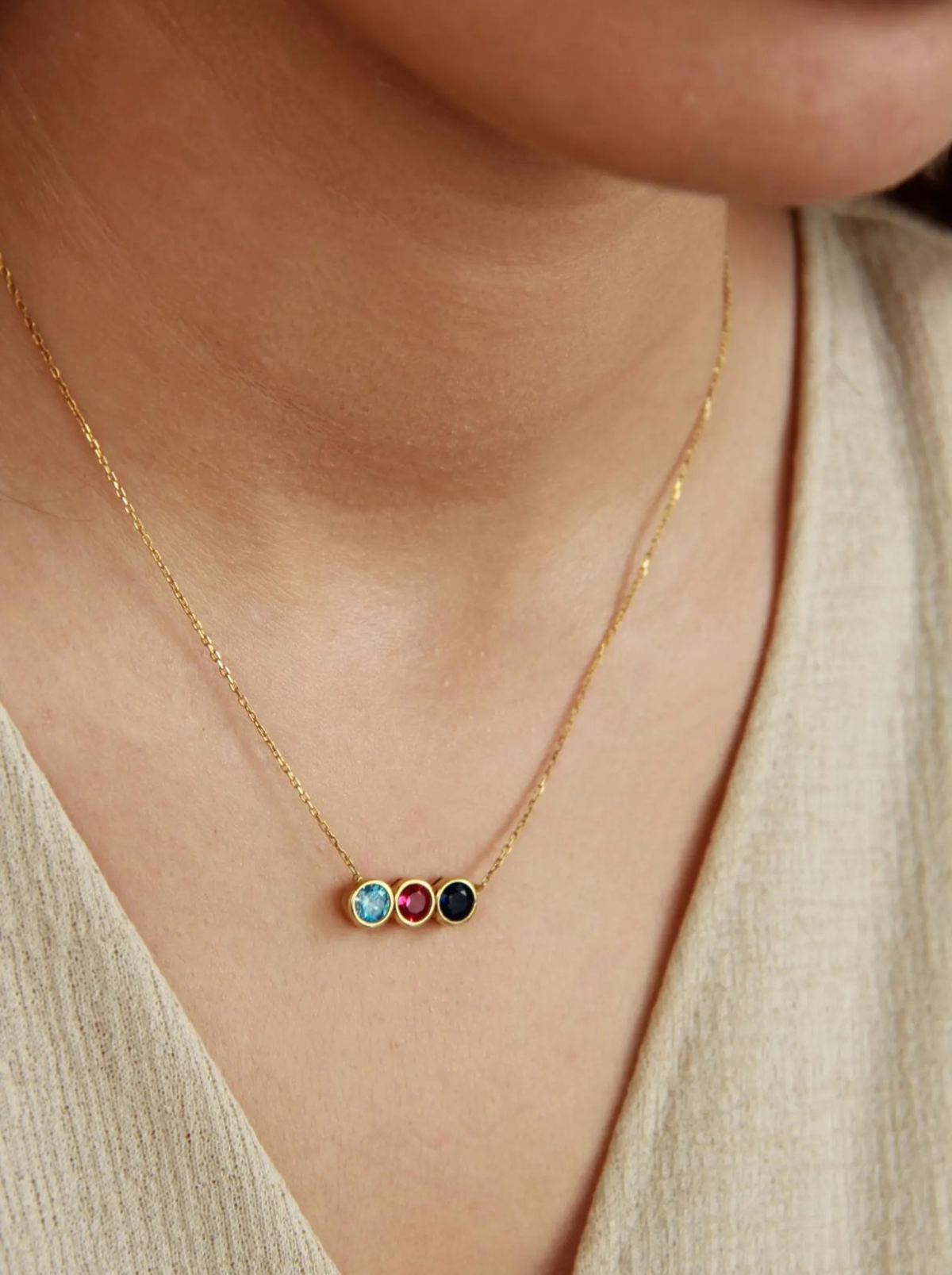 Brielle Custom Birthstone Necklace