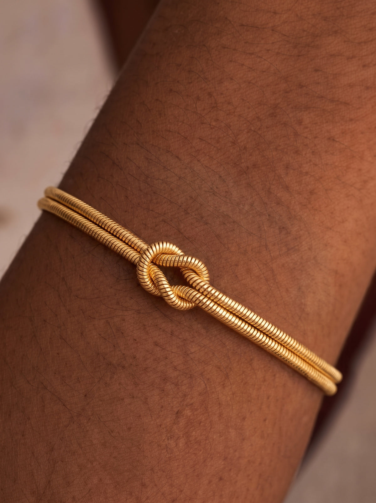 Ninon Women's Knot Bracelet, Snake Chain Bracelet