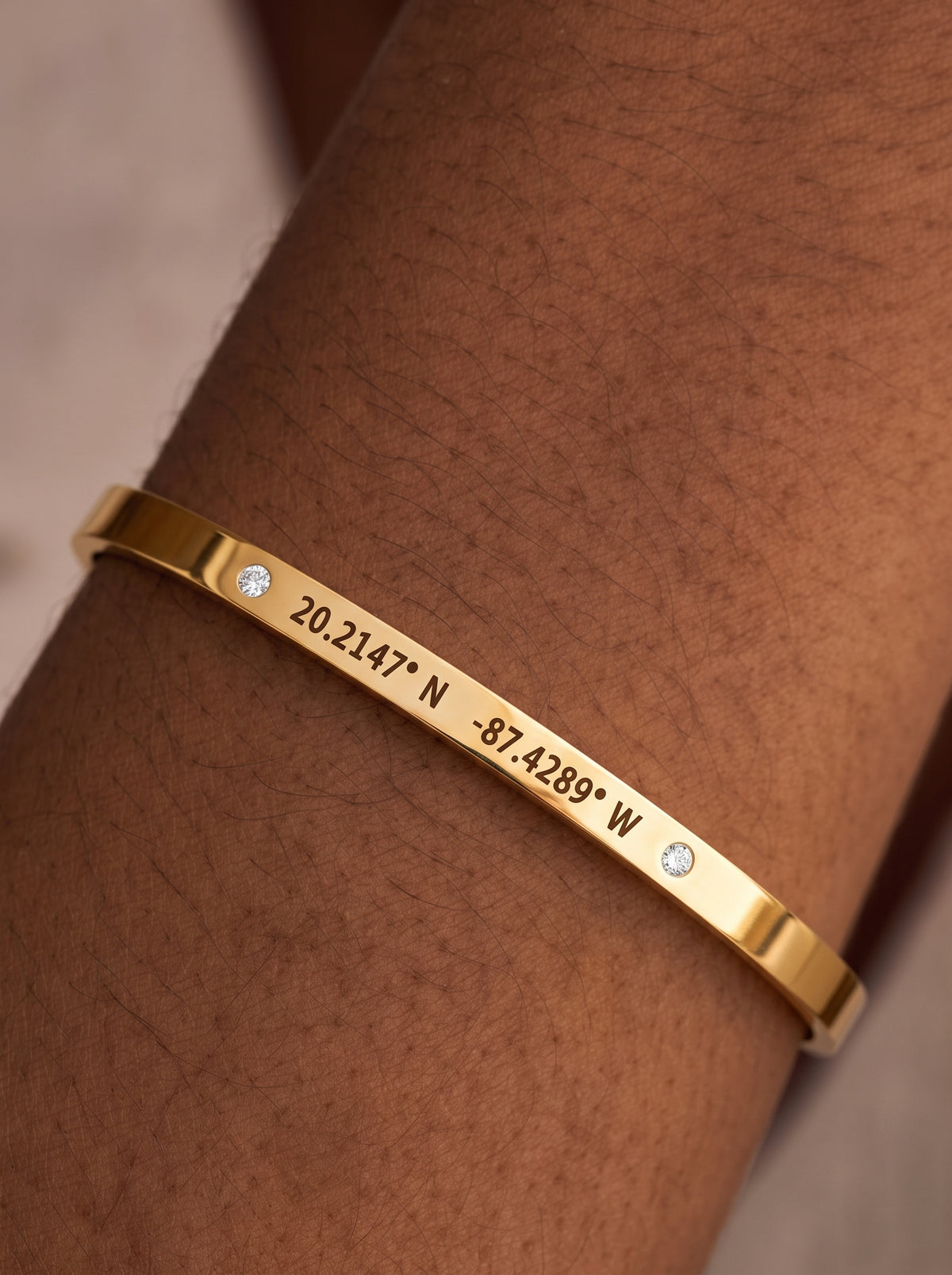 Théodora Women's Custom Coordinates Cuff Bracelet
