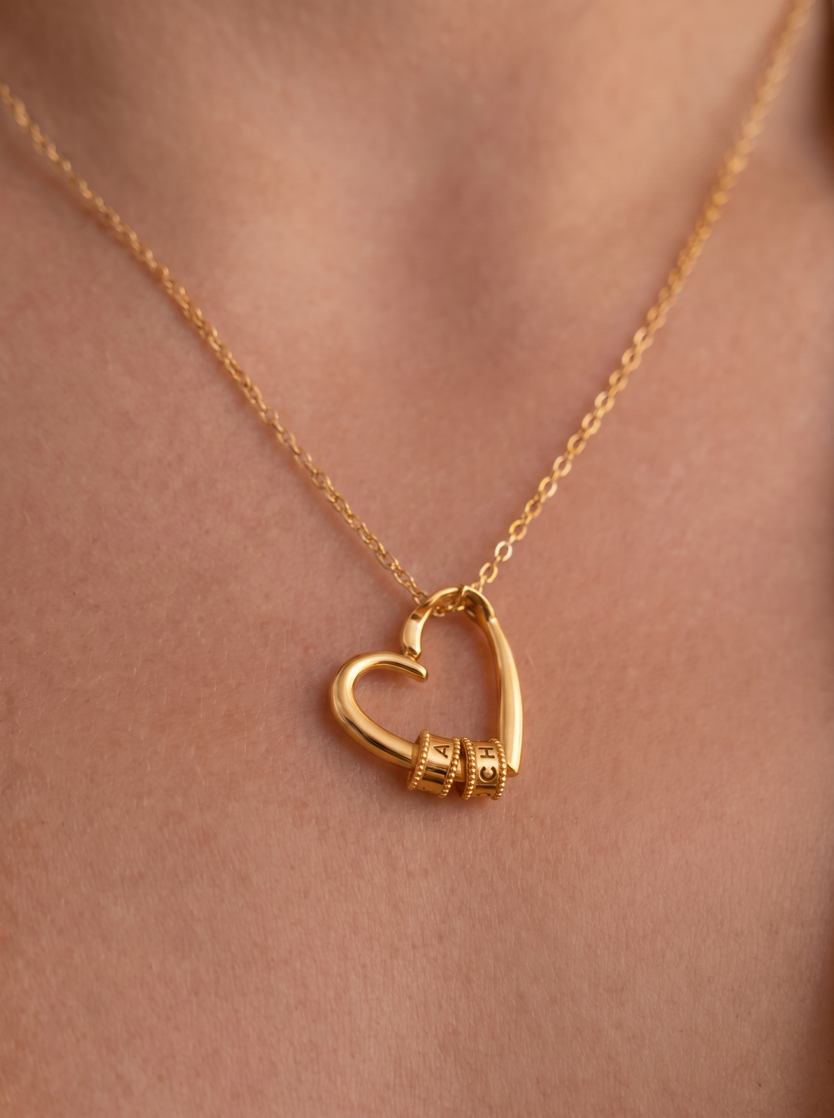 Anouk Women's Heart Necklace, Personalized Family Necklace