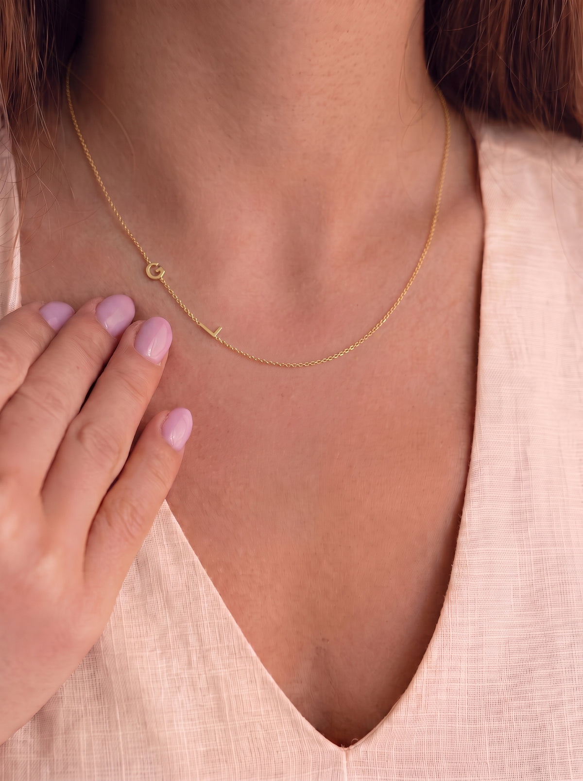 Solange Women's Custom Double Initial Necklace
