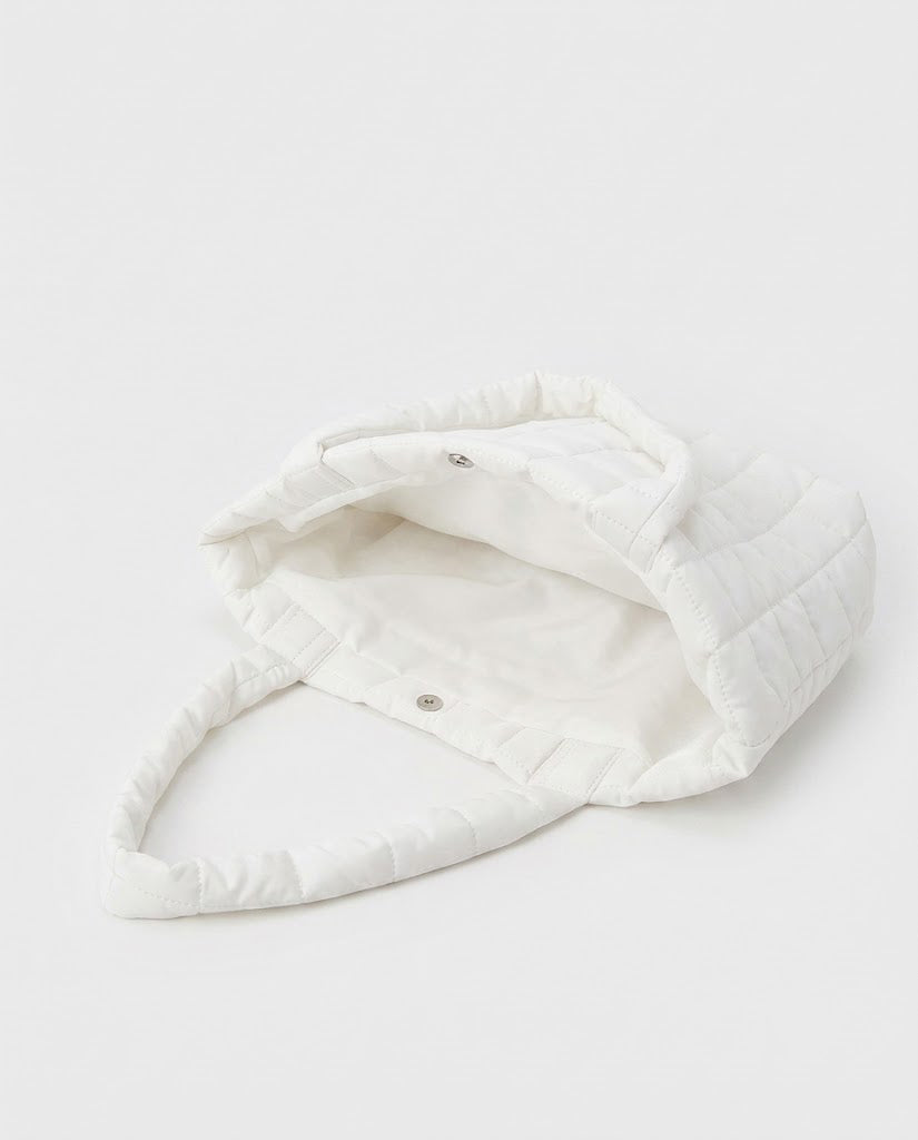 Briony Large Quilted Tote Bag - White