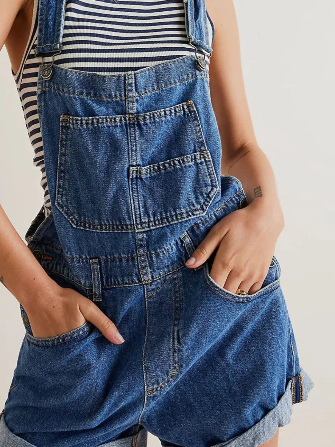 Evelissea Denim Overall Short Jumpsuit