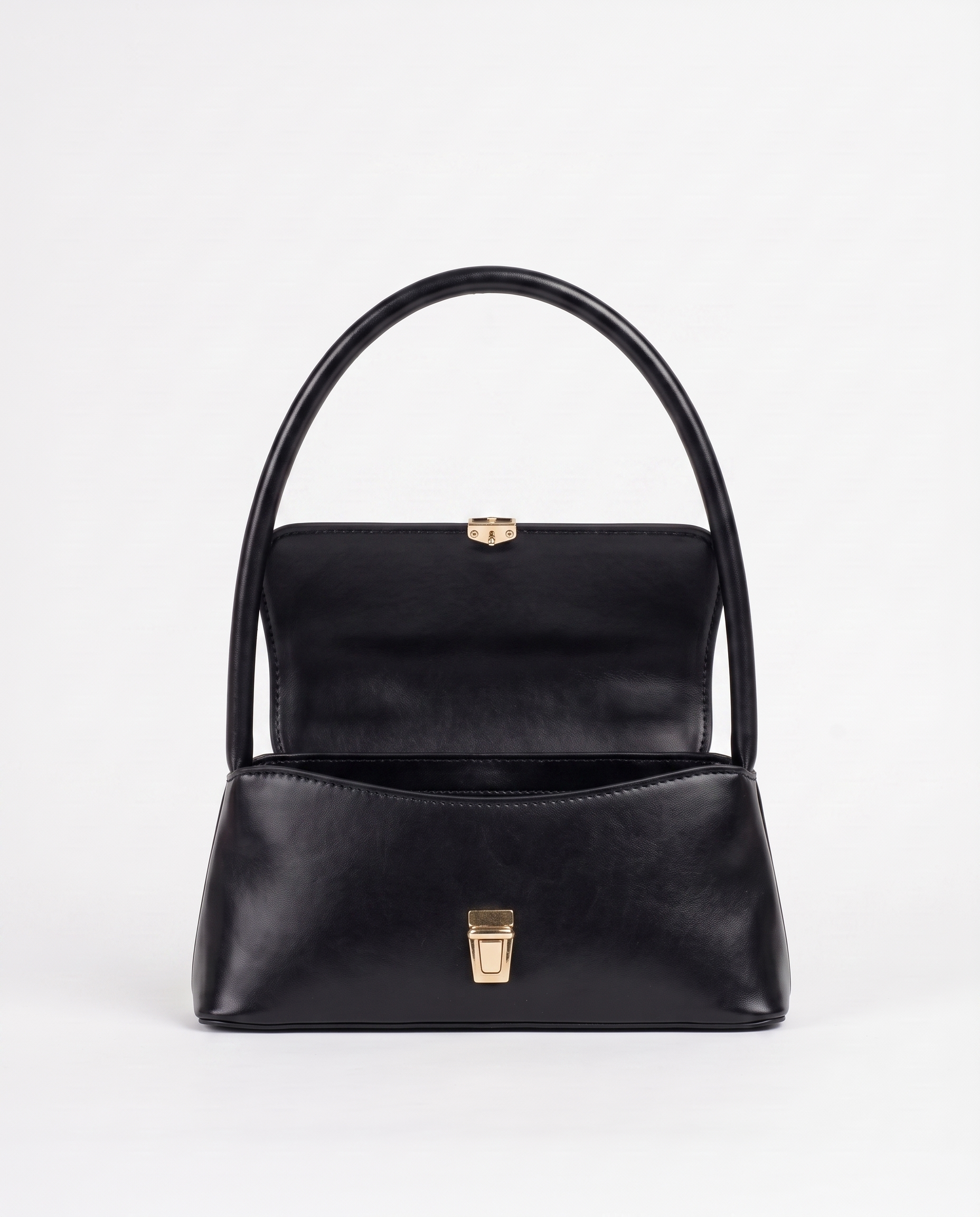 Beatrix Leather Shoulder Handbag - Black