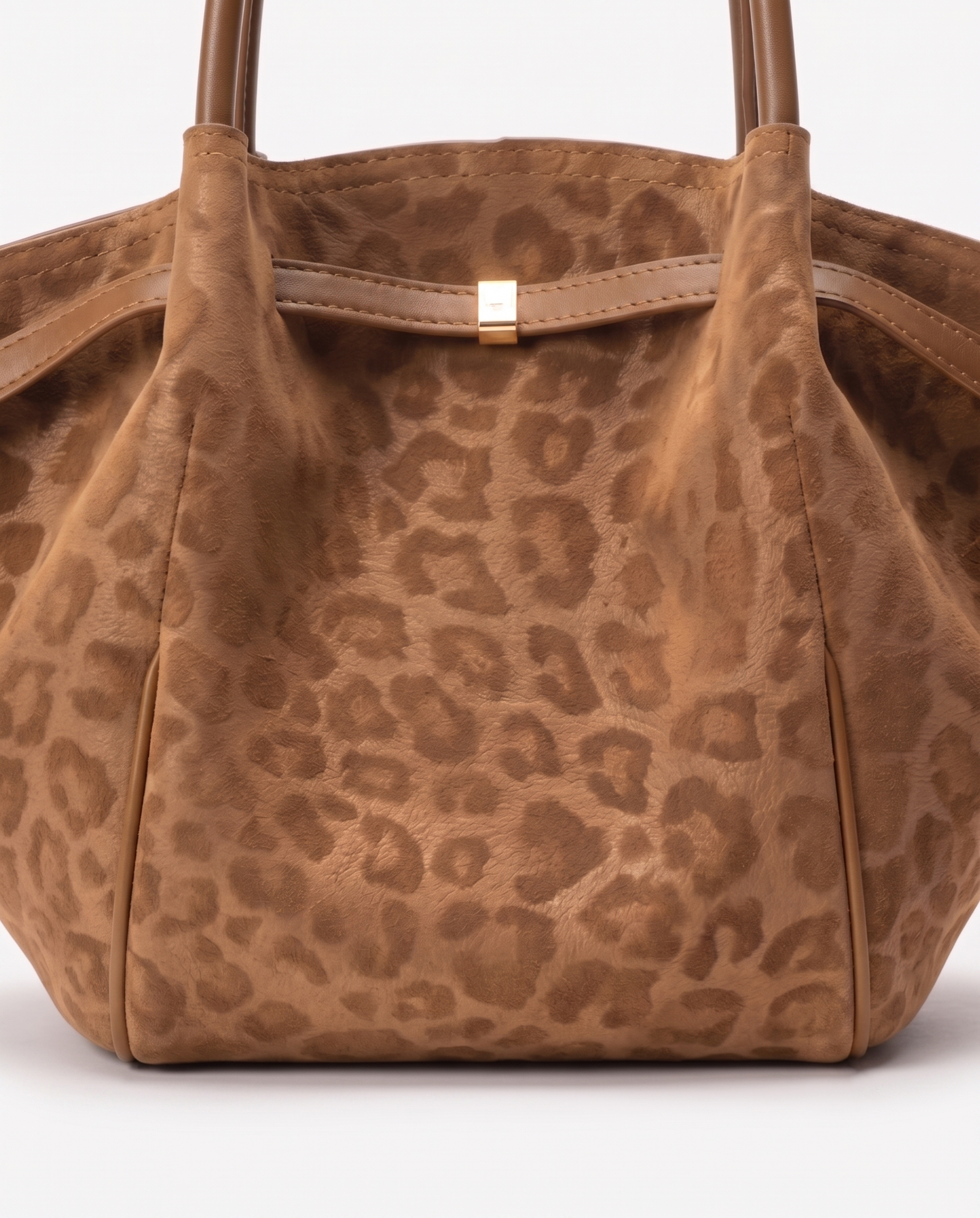 Clementine Suede Tote Bag - Light Brown