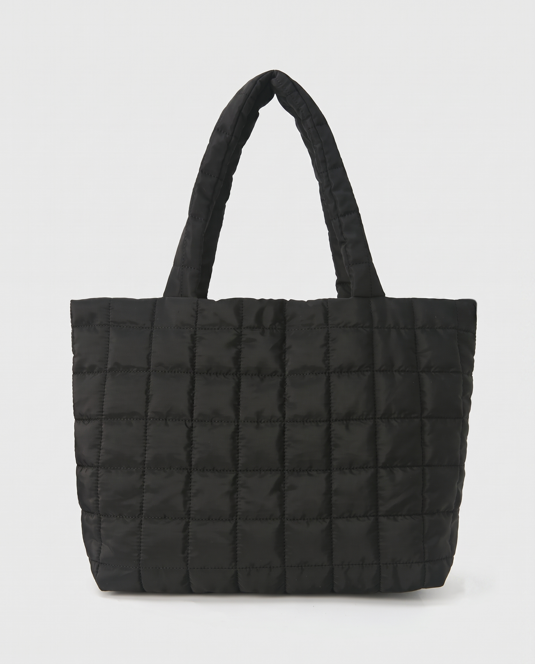 Briony Large Quilted Tote Bag - Black