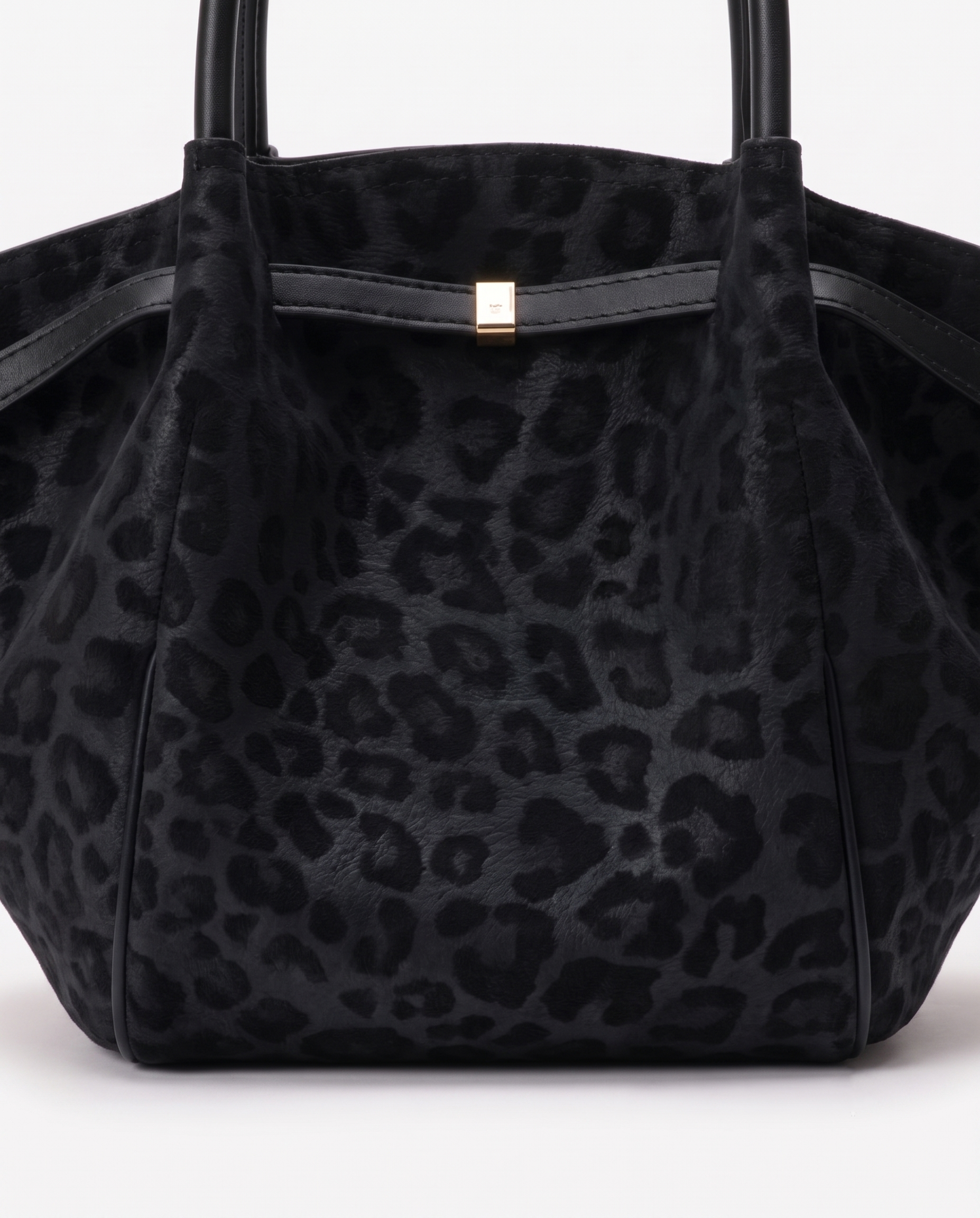 Clementine Suede Tote Bag - Black