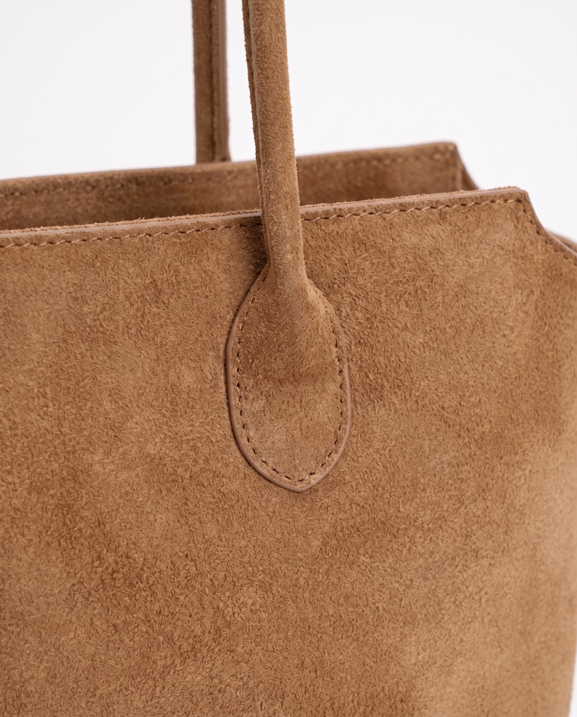 Jemima Suede Tote Bag - Yellow Brown