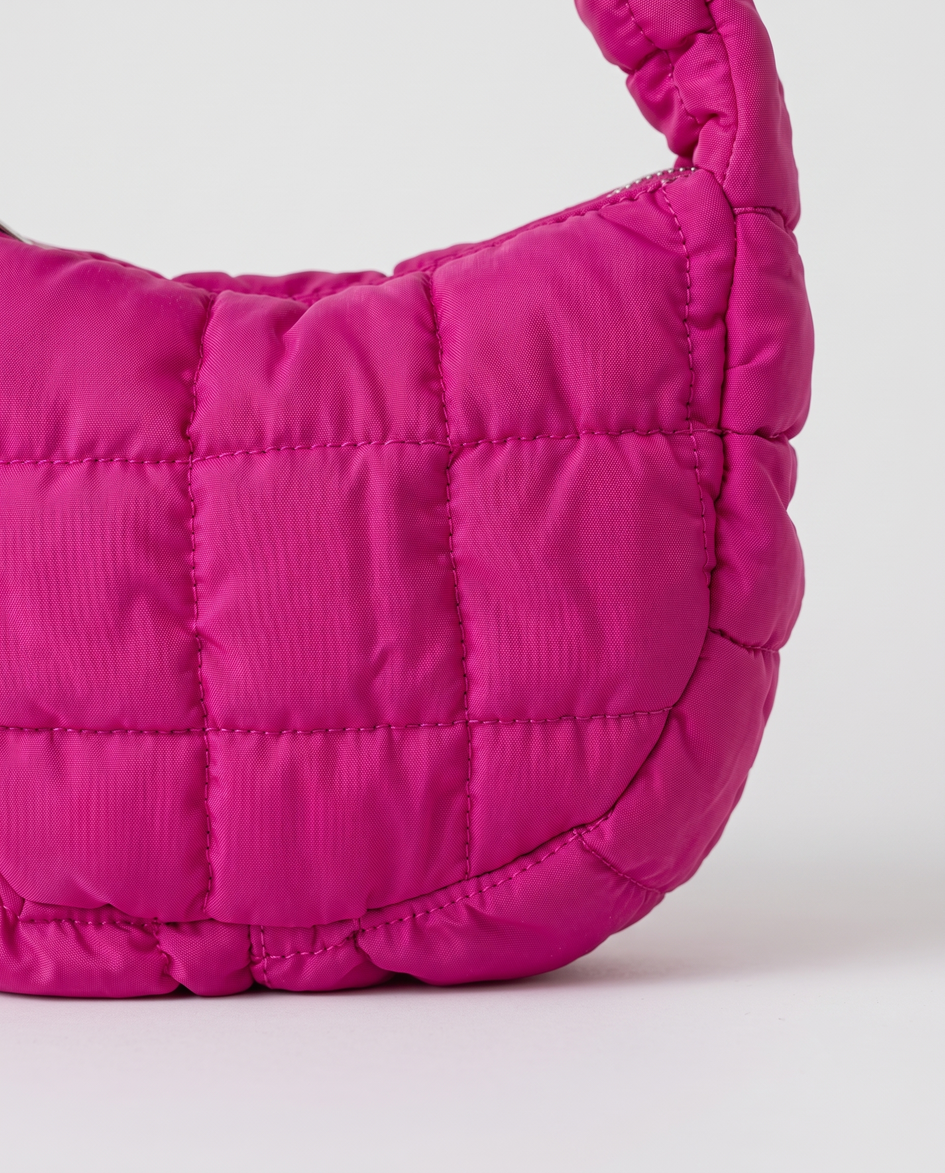Augusta Quilted Shoulder Bag - Hot Pink