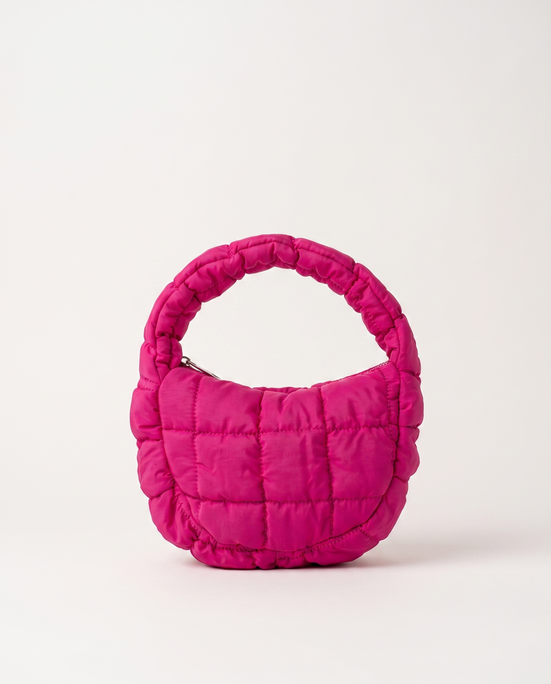 Augusta Quilted Shoulder Bag - Hot Pink