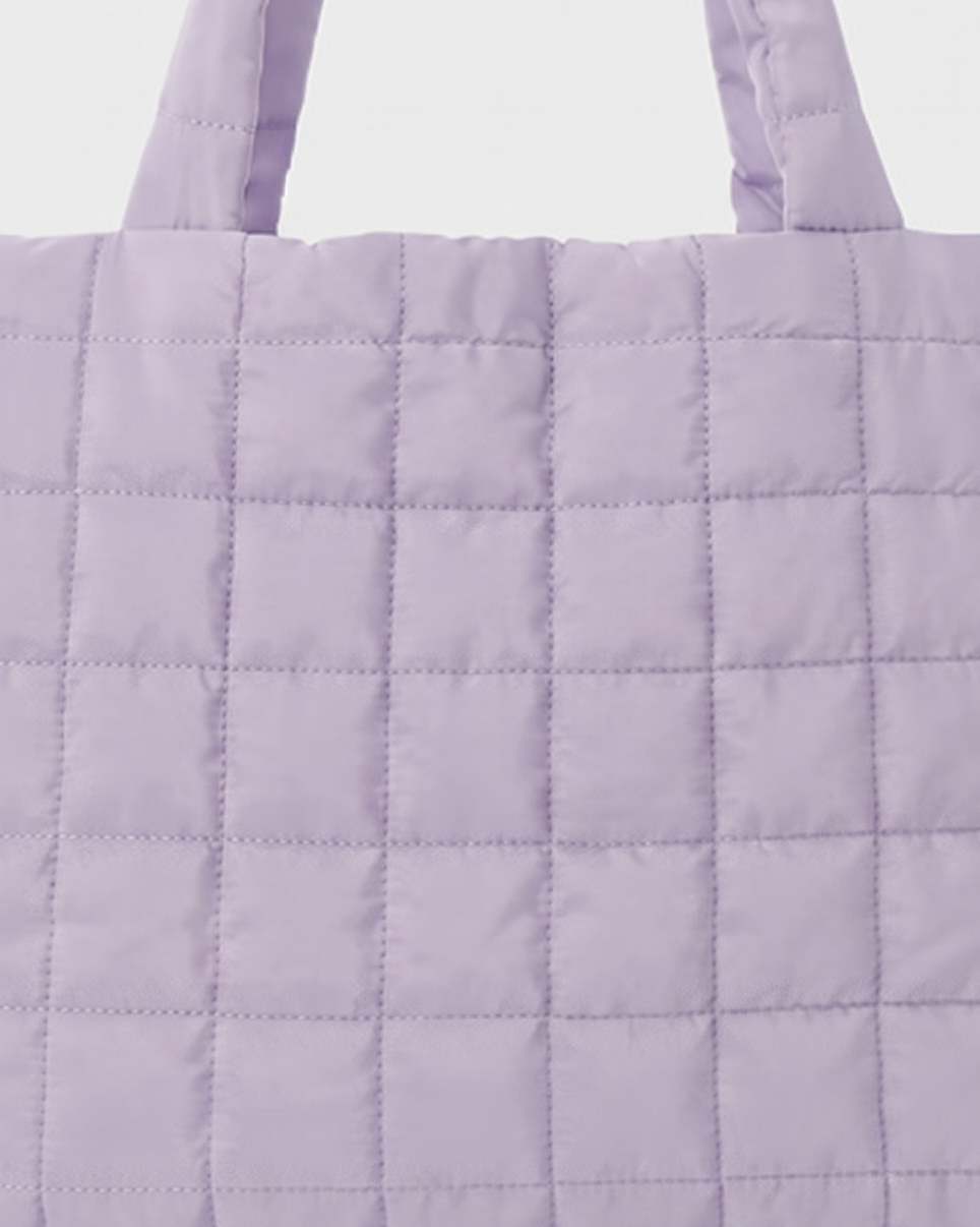 Briony Large Quilted Tote Bag - Purple
