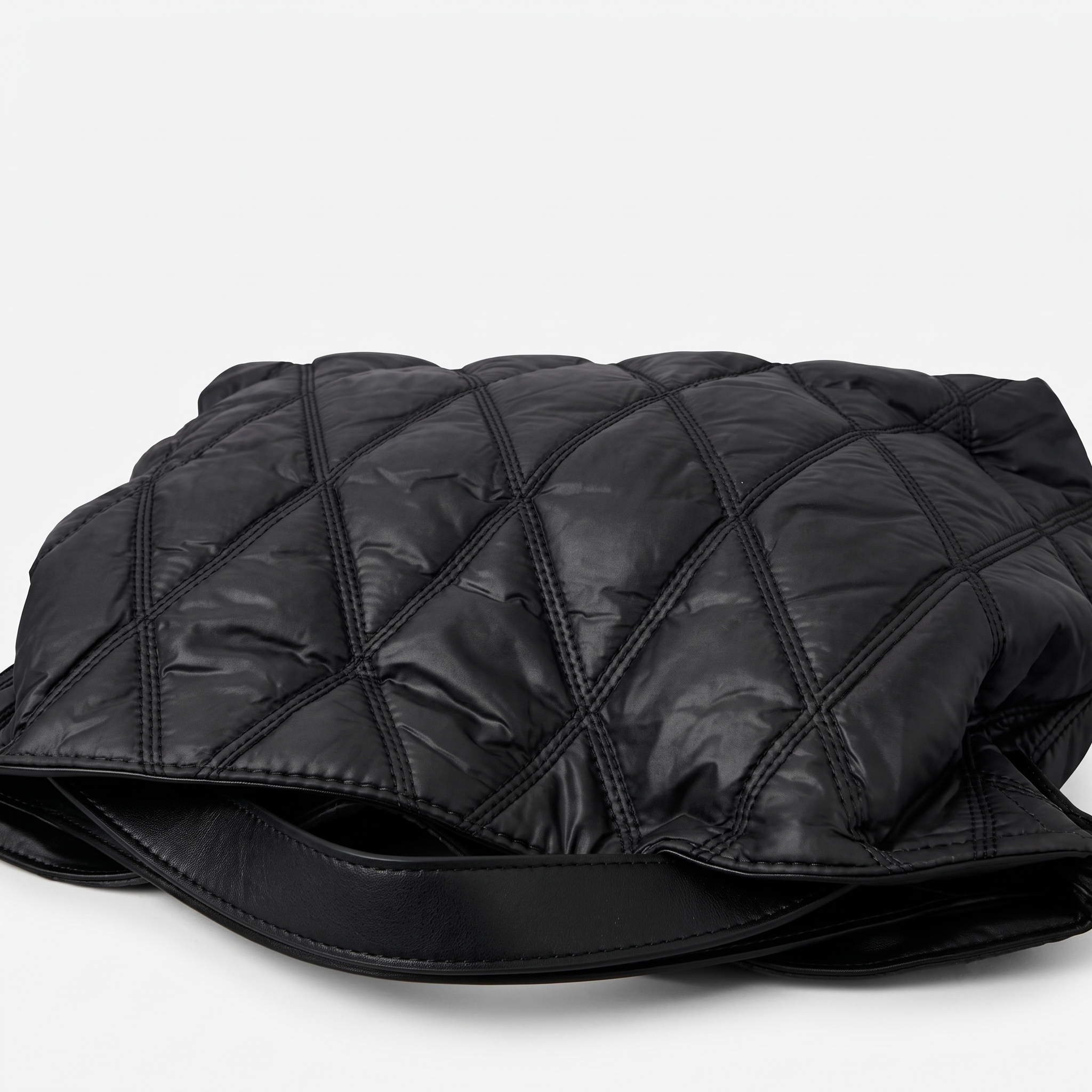 Bethan Large Quilted Tote Shoulder Bag - Black