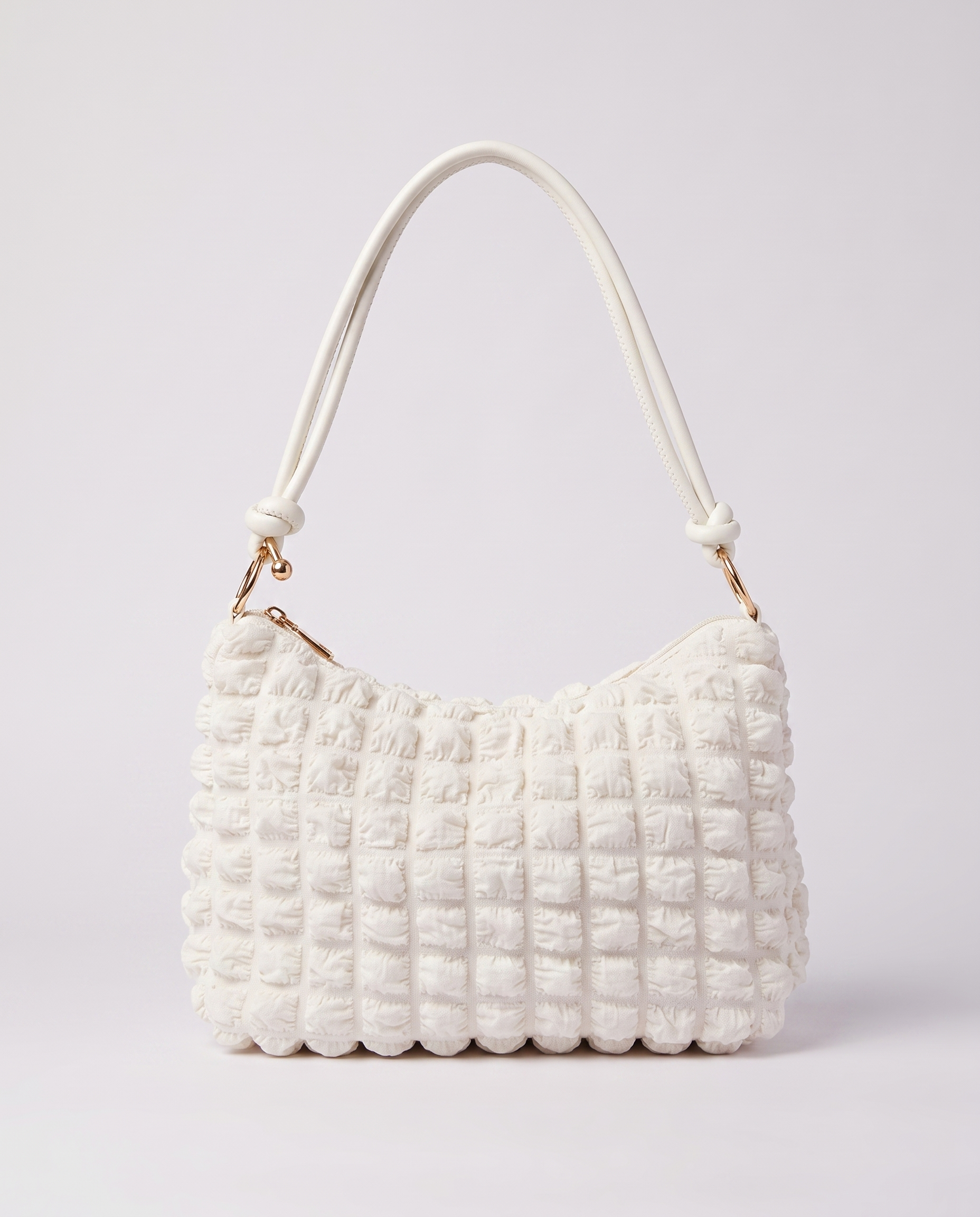 Marguerite Quilted Shoulder Bag - White