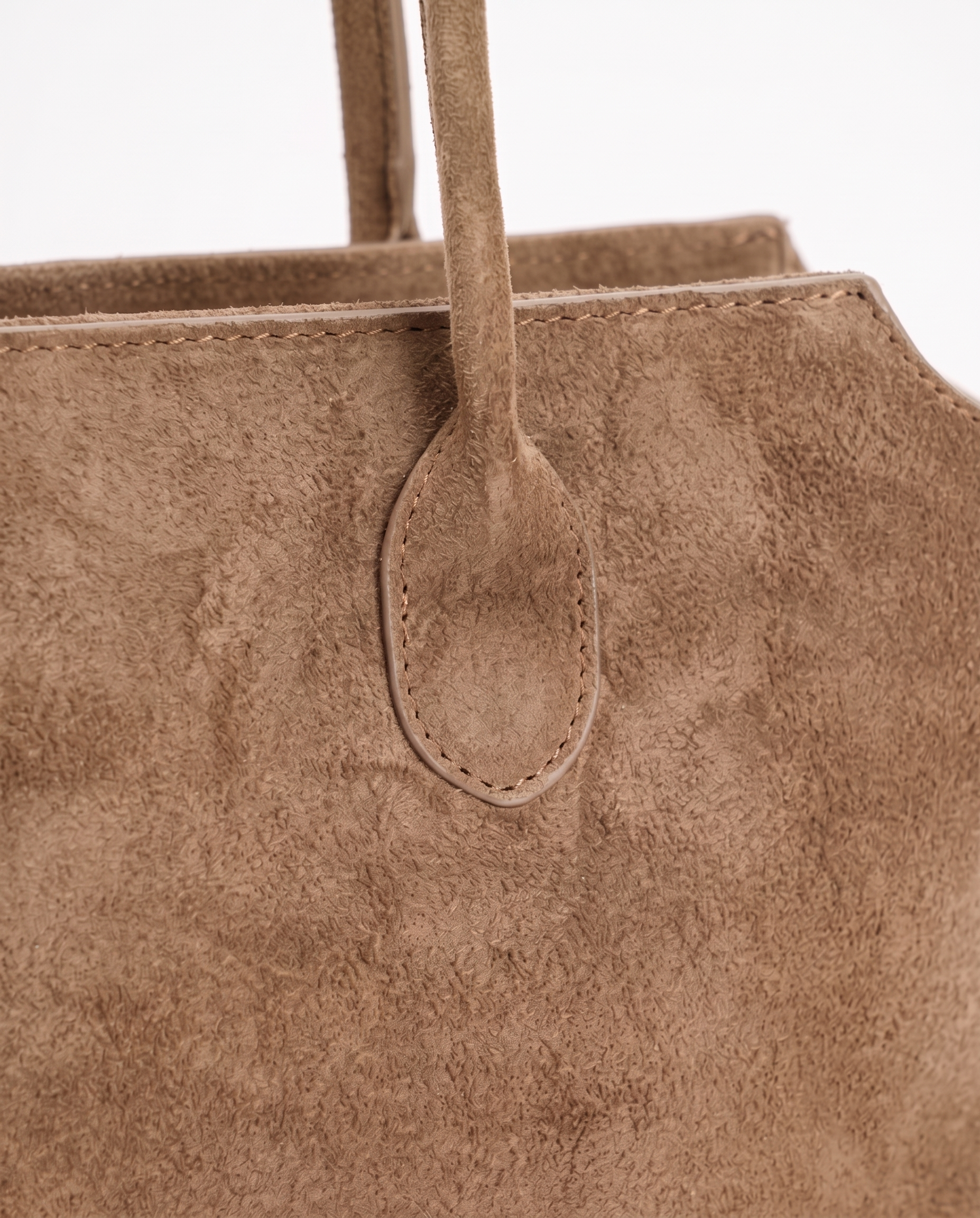 Jemima Suede Tote Bag - Khaki