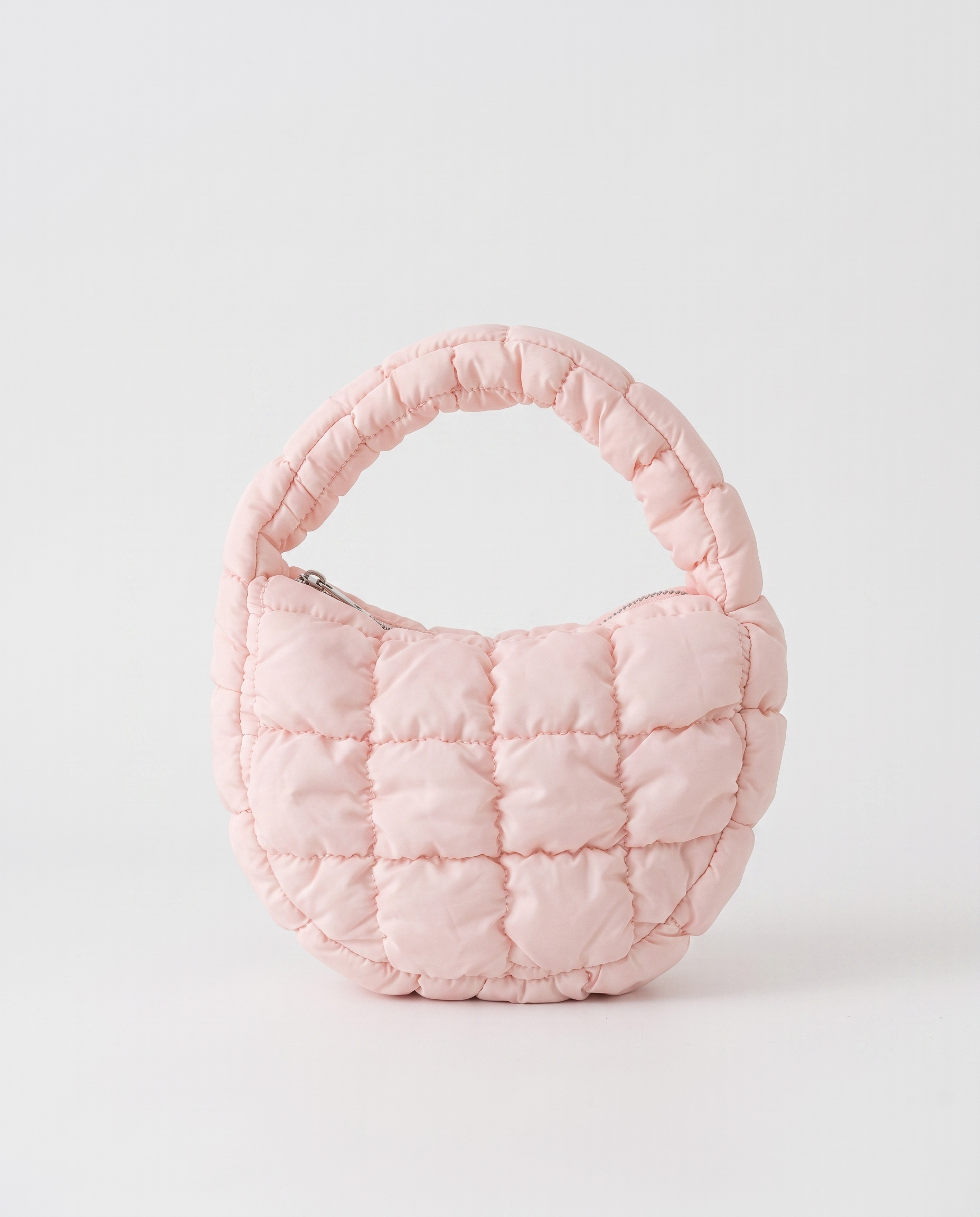 Augusta Quilted Shoulder Bag - Light Pink