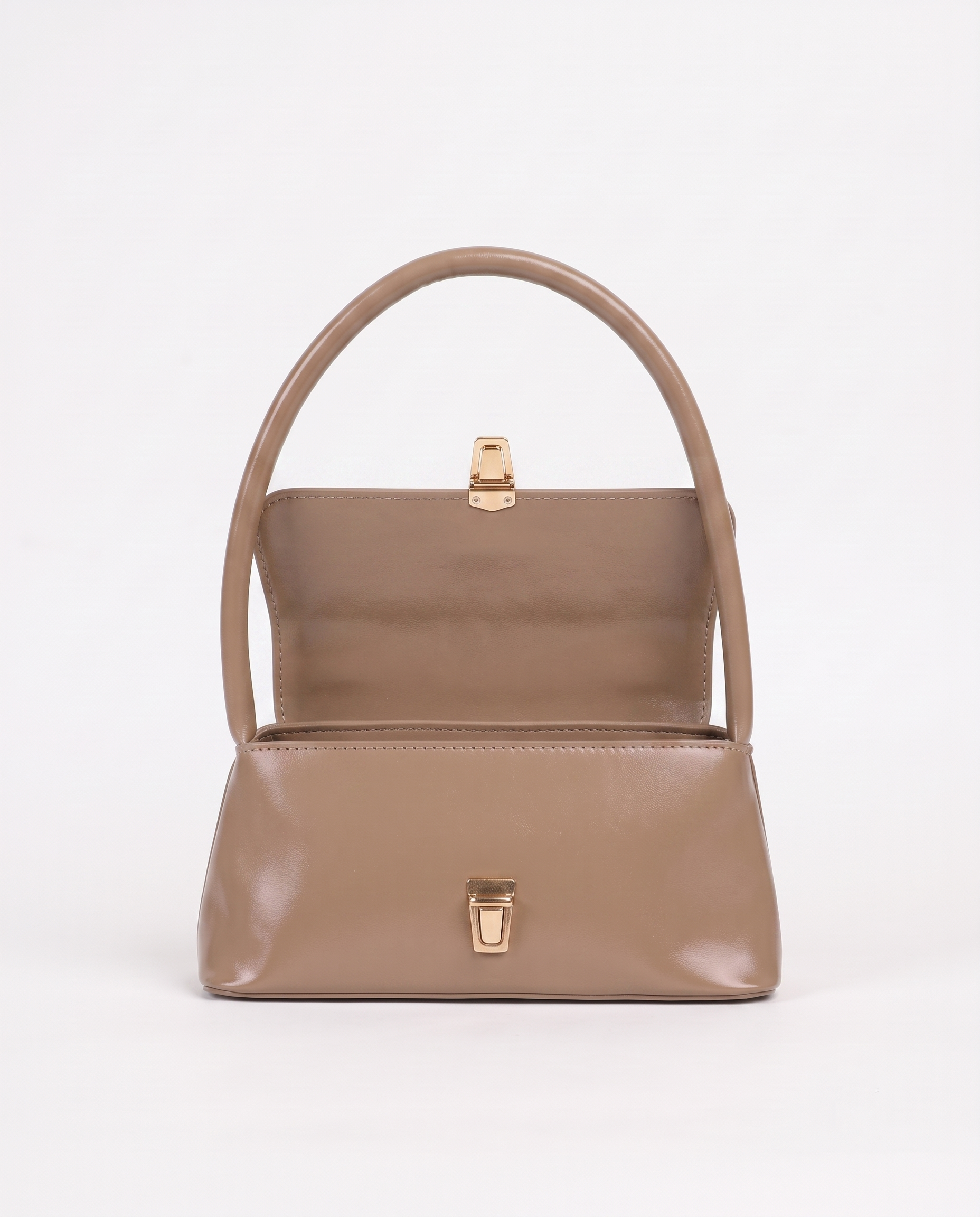 Beatrix Leather Shoulder Handbag - Khaki