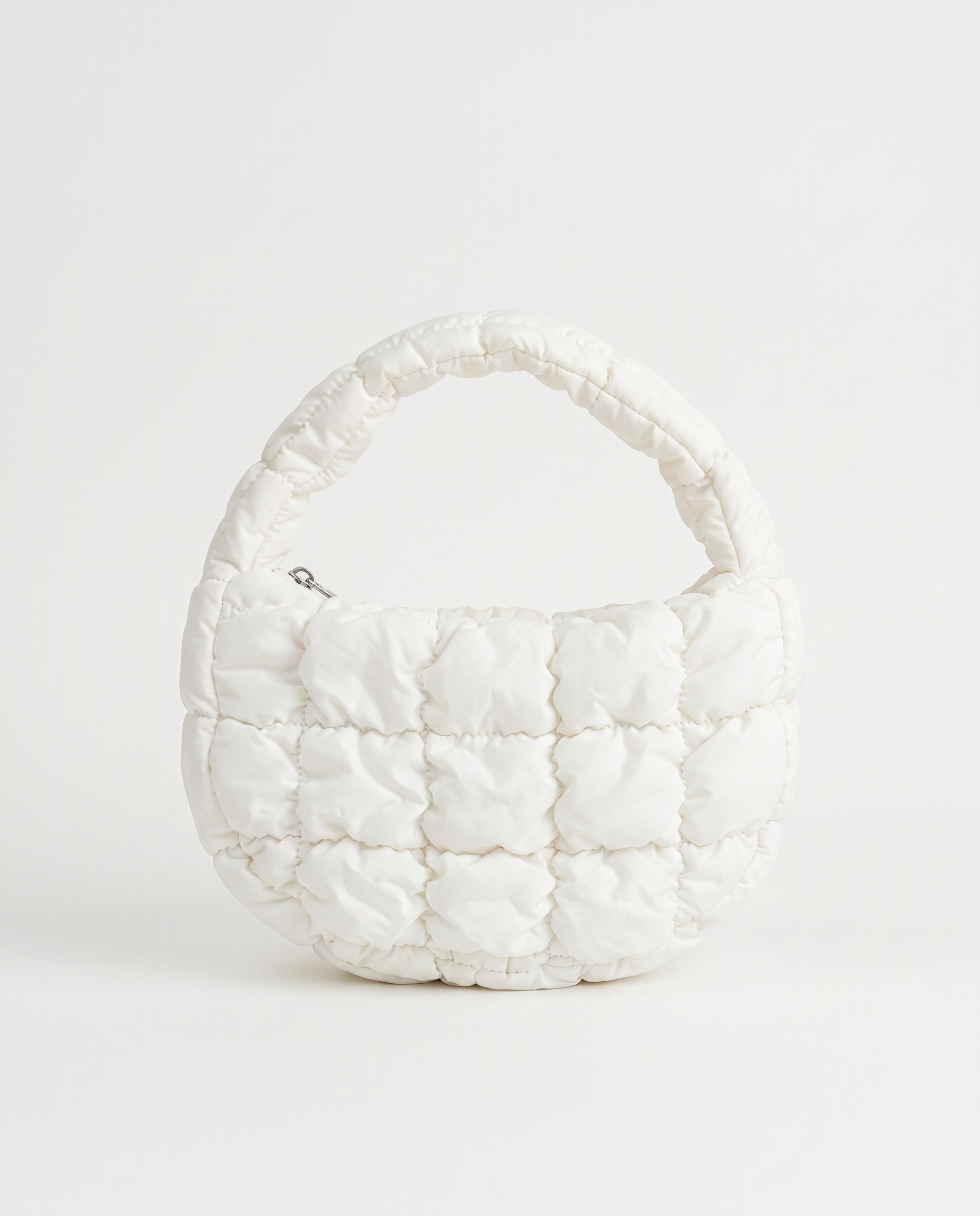 Augusta Quilted Shoulder Bag - White
