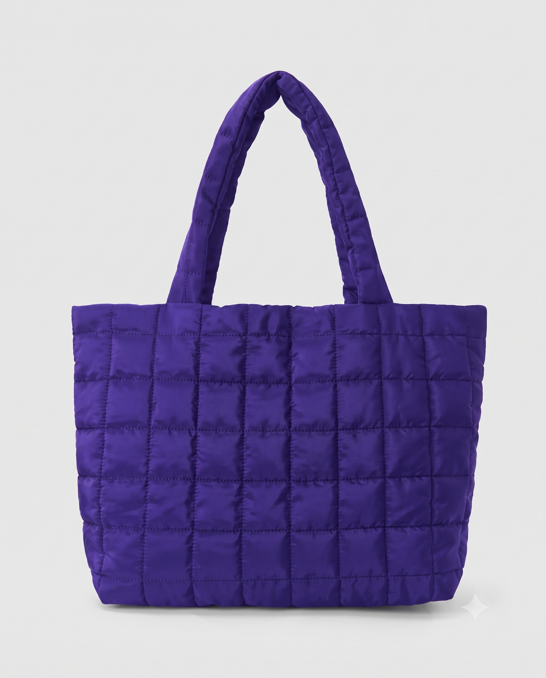 Briony Large Quilted Tote Bag - Blue