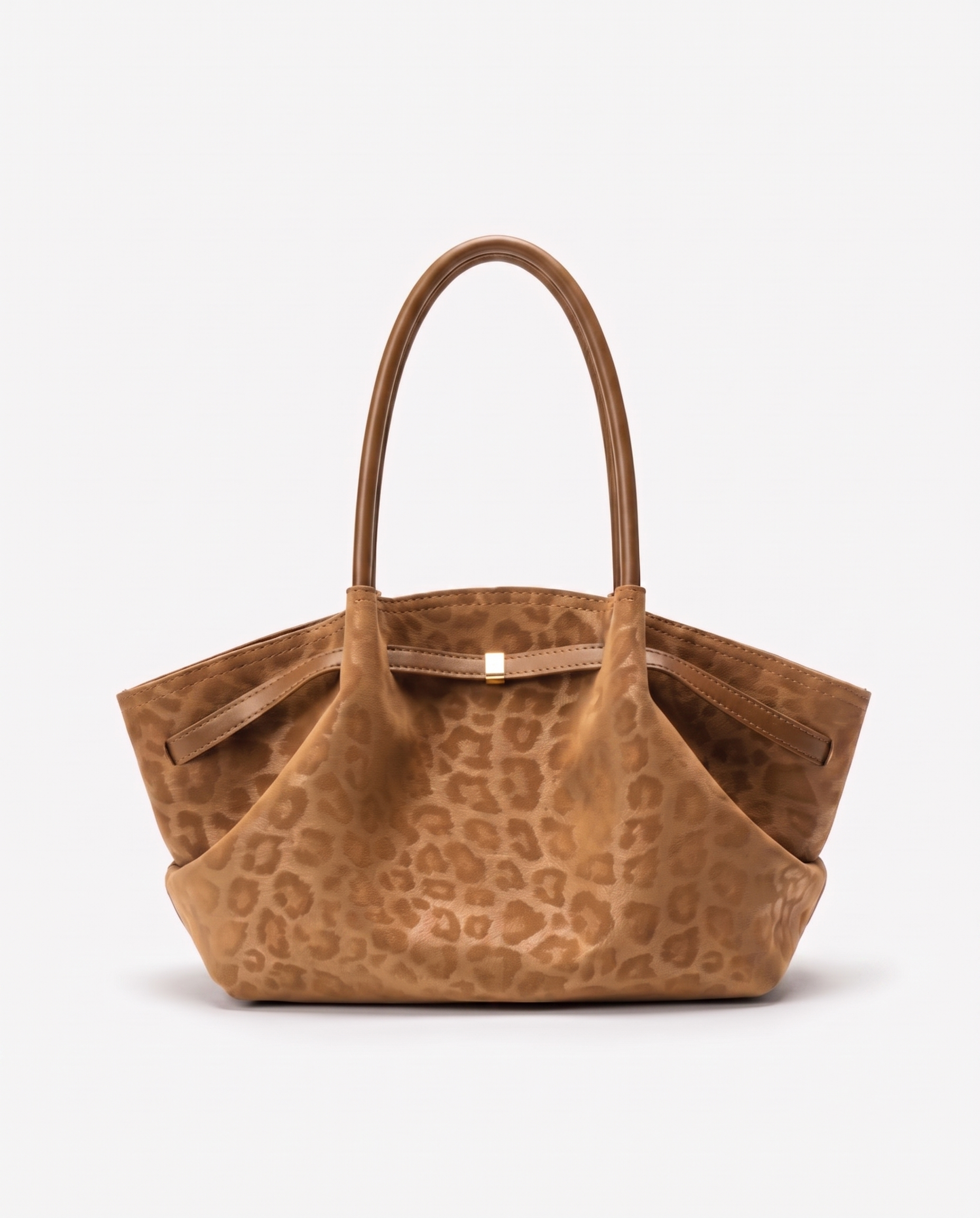Clementine Suede Tote Bag - Light Brown