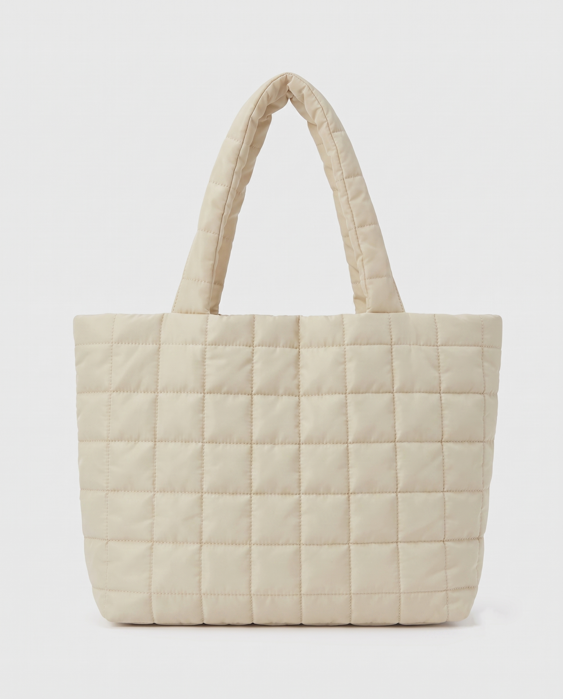 Briony Large Quilted Tote Bag - Khaki