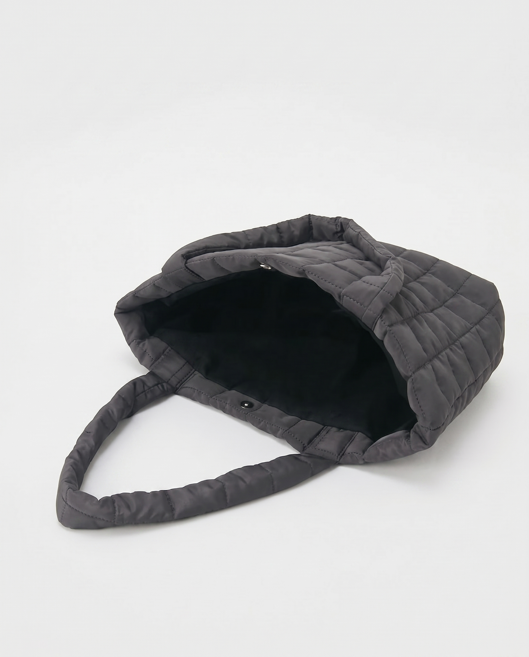 Briony Large Quilted Tote Bag - Grey