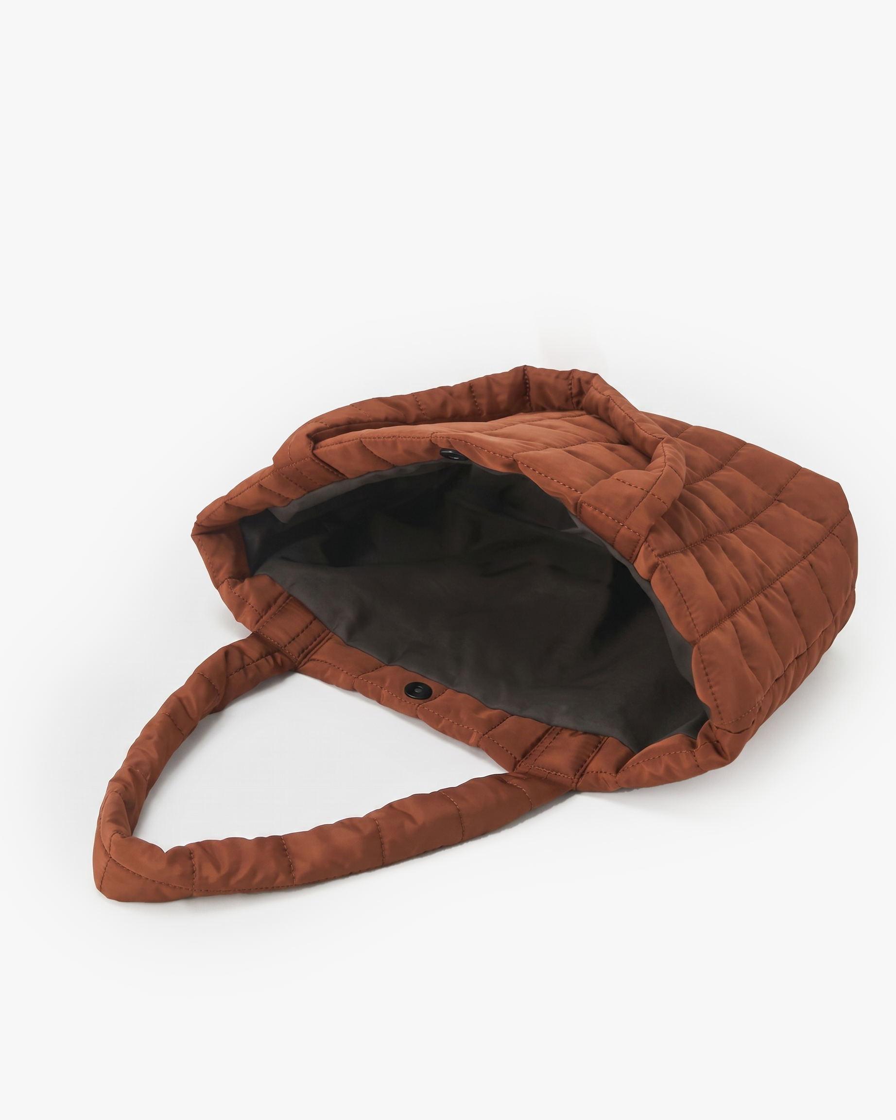 Briony Large Quilted Tote Bag - Brown