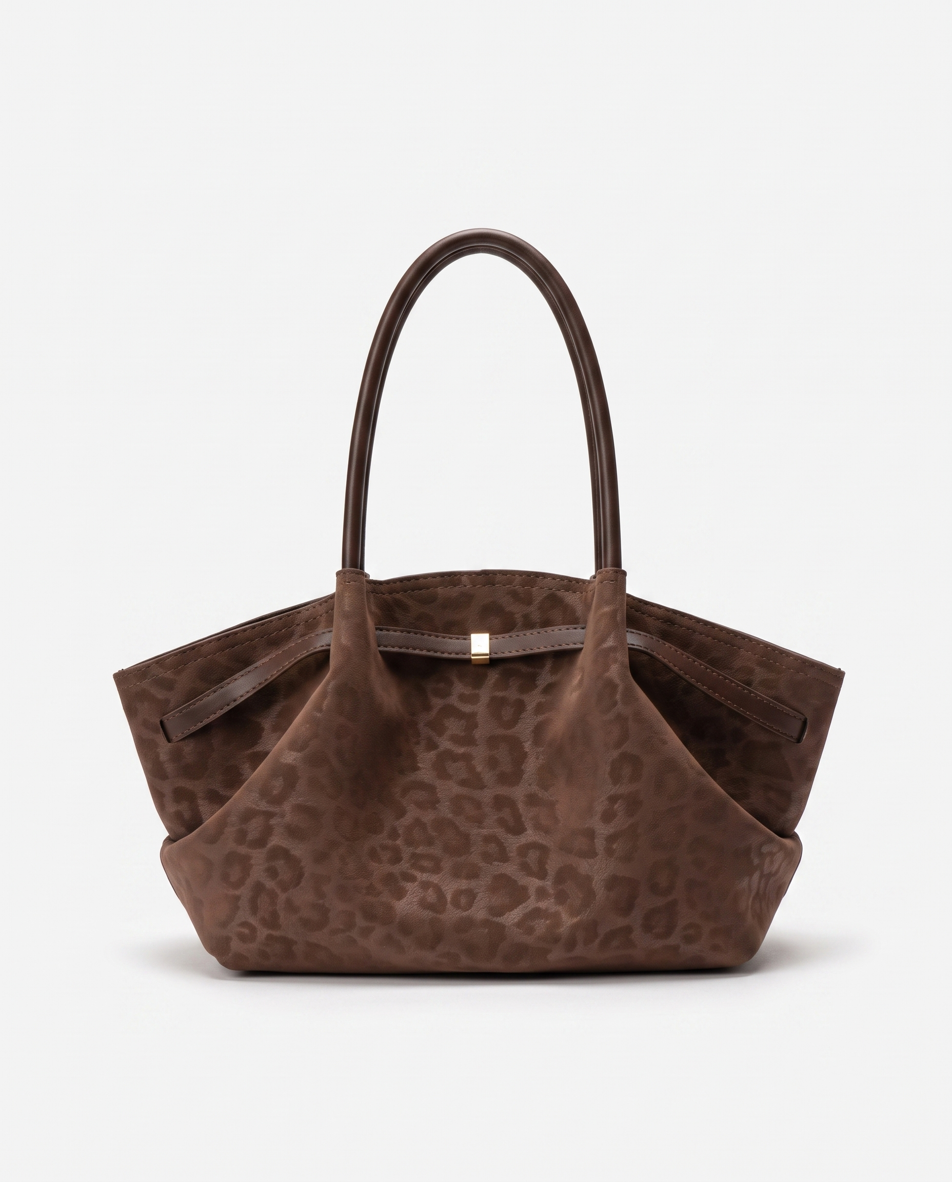 Clementine Suede Tote Bag - Coffee