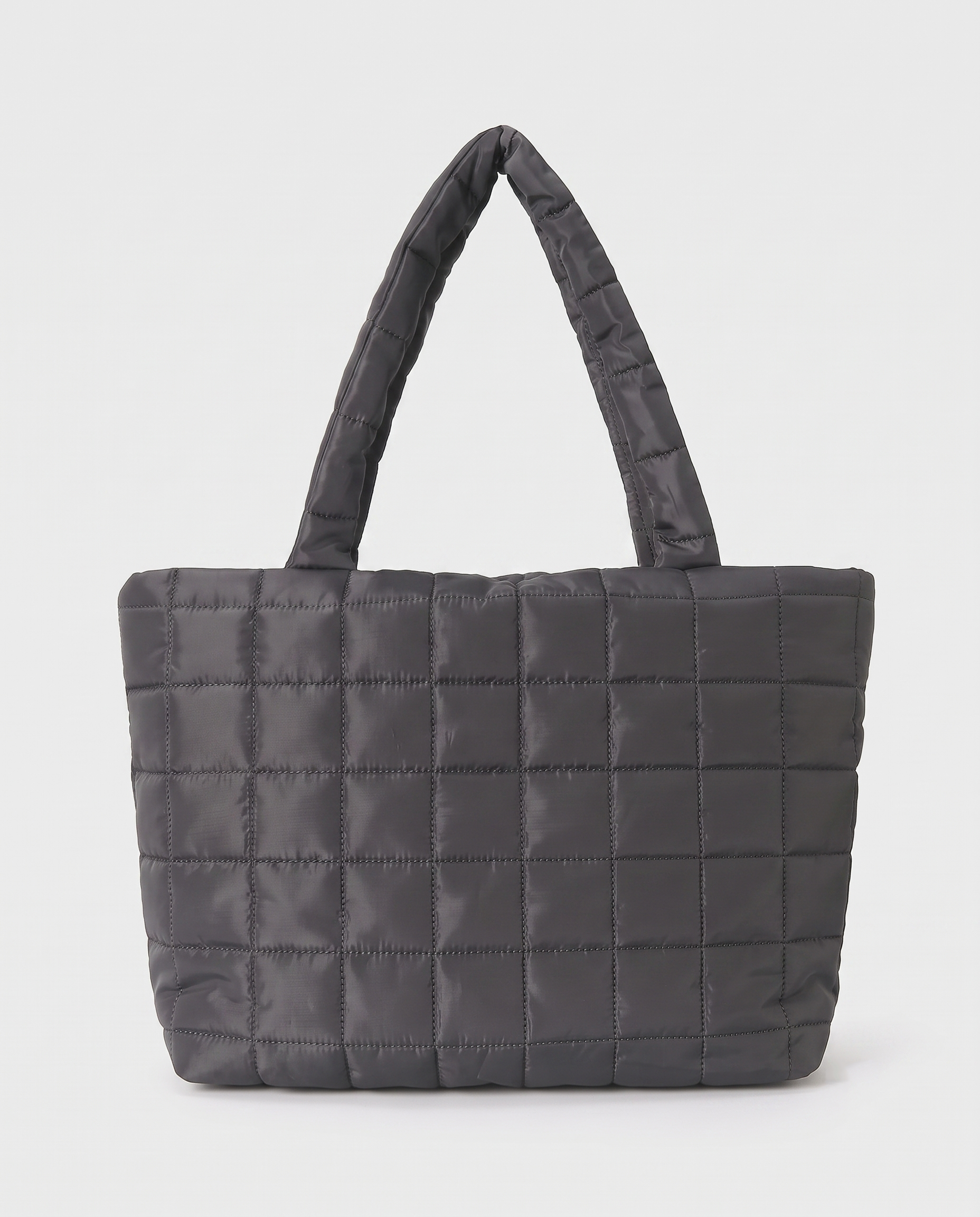 Briony Large Quilted Tote Bag - Grey