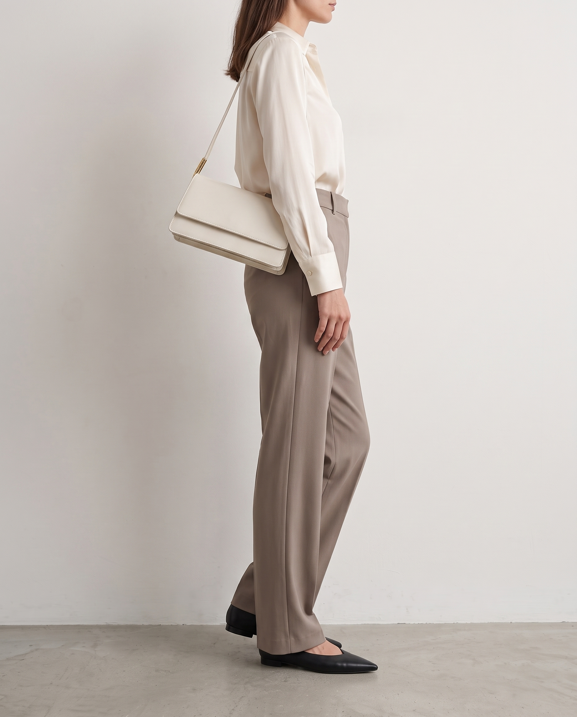 Imogen Leather Shoulder Bag - White