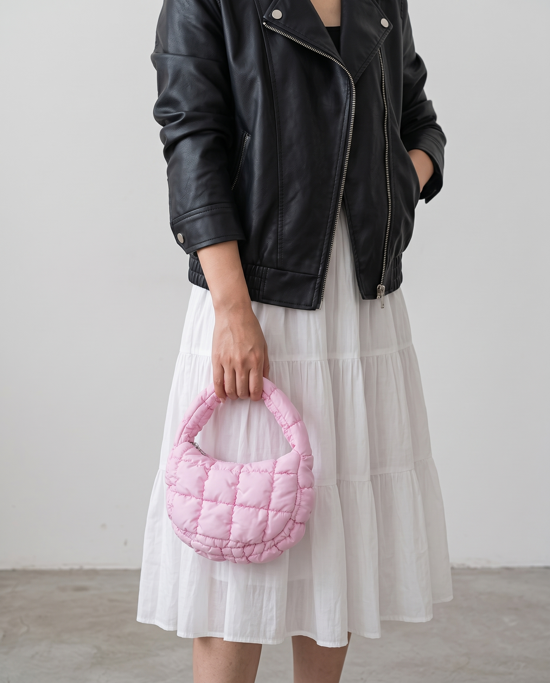 Augusta Quilted Shoulder Bag - Pink