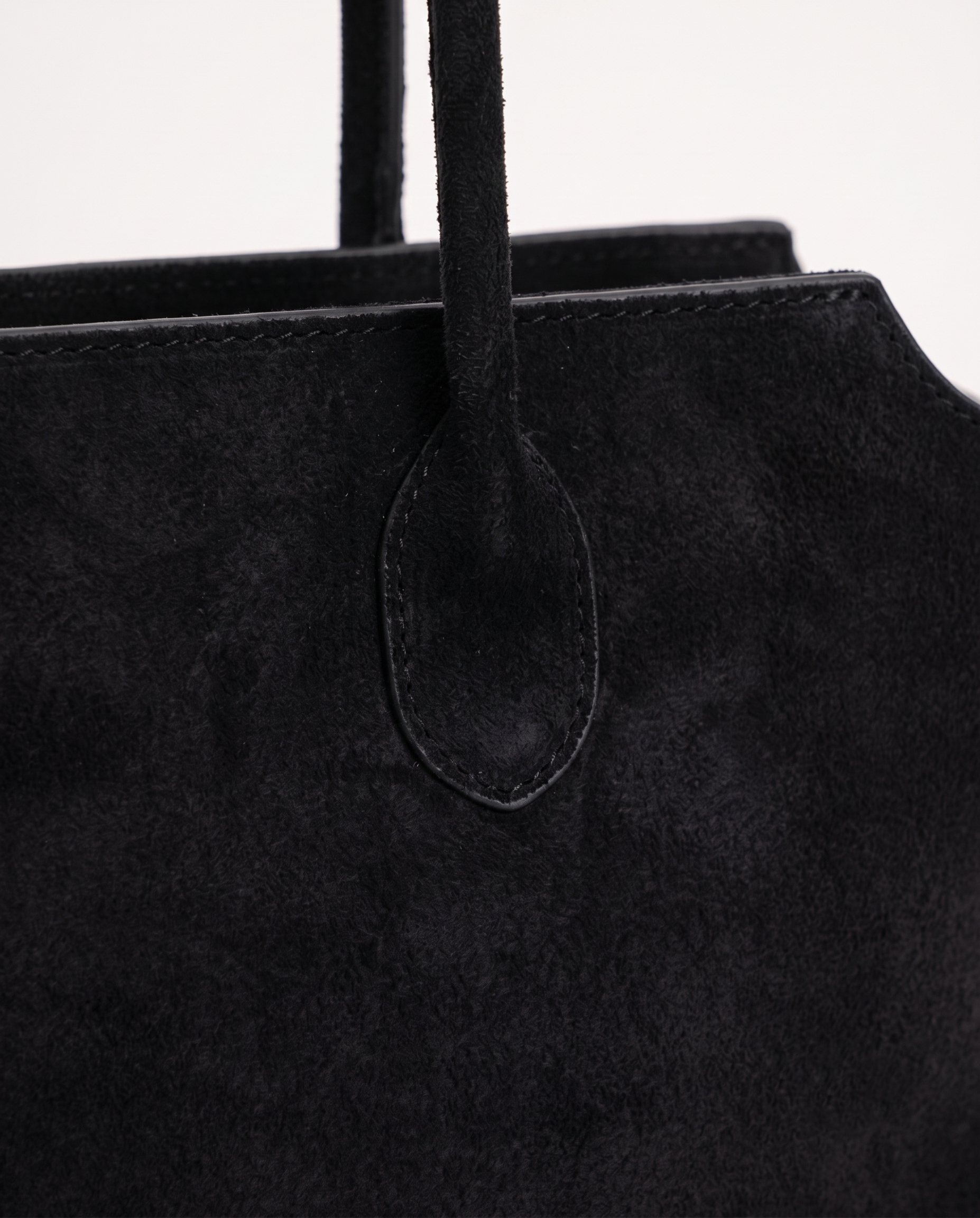 Jemima Suede Tote Bag - Black