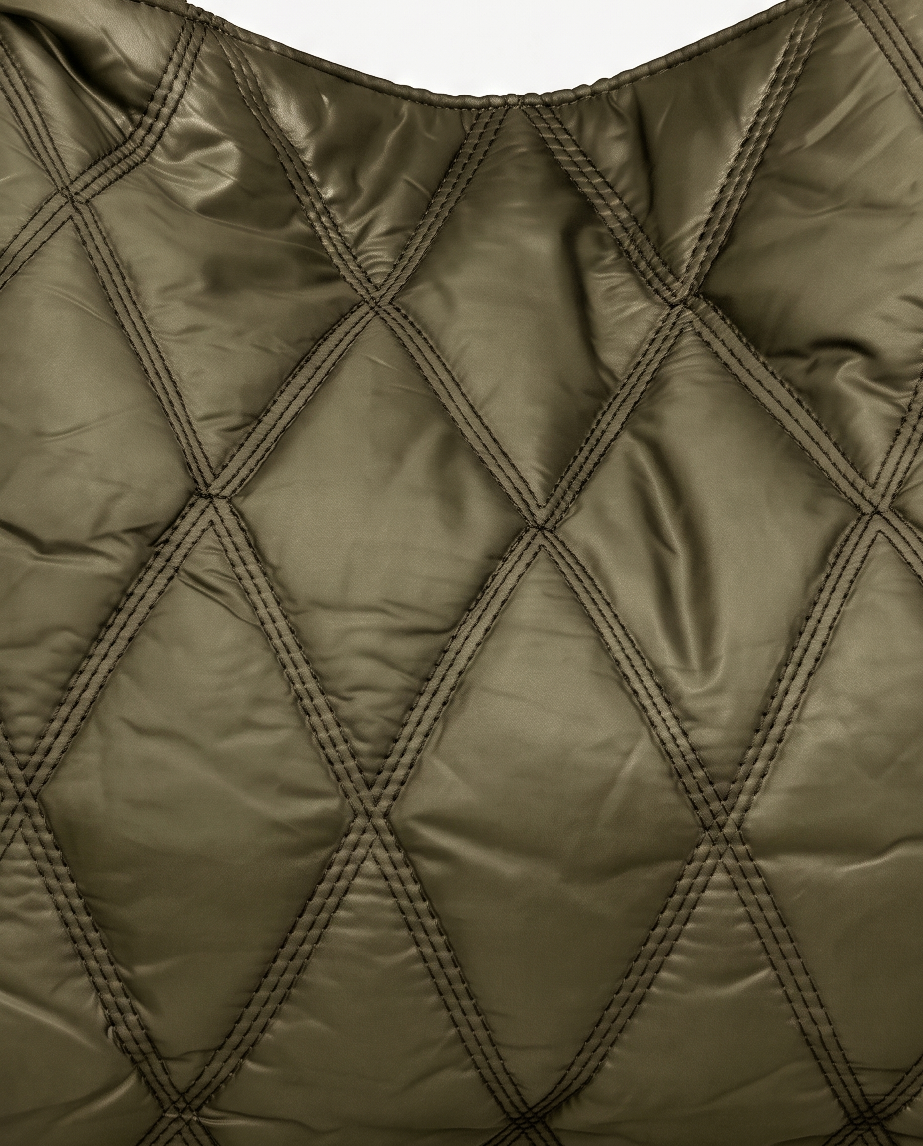 Bethan Large Quilted Tote Shoulder Bag - Army Green