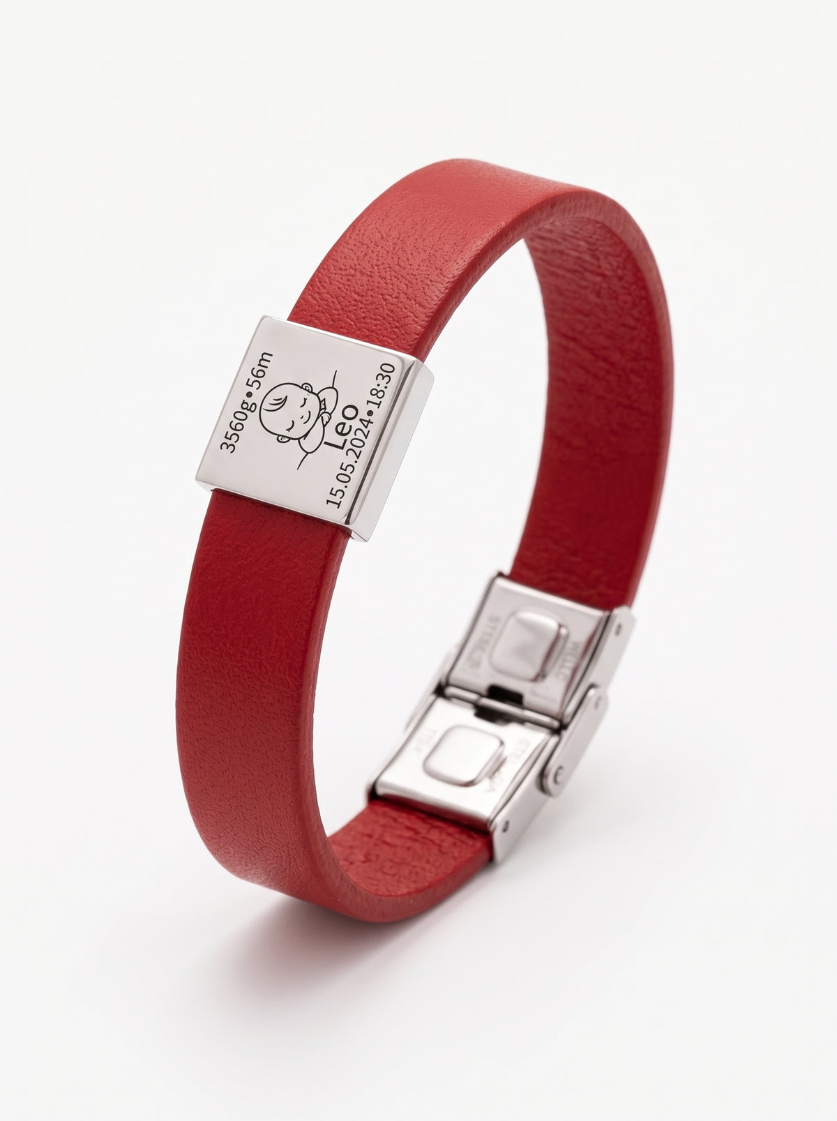 Madeleine Unisex Personalized Baby Birth Bracelet