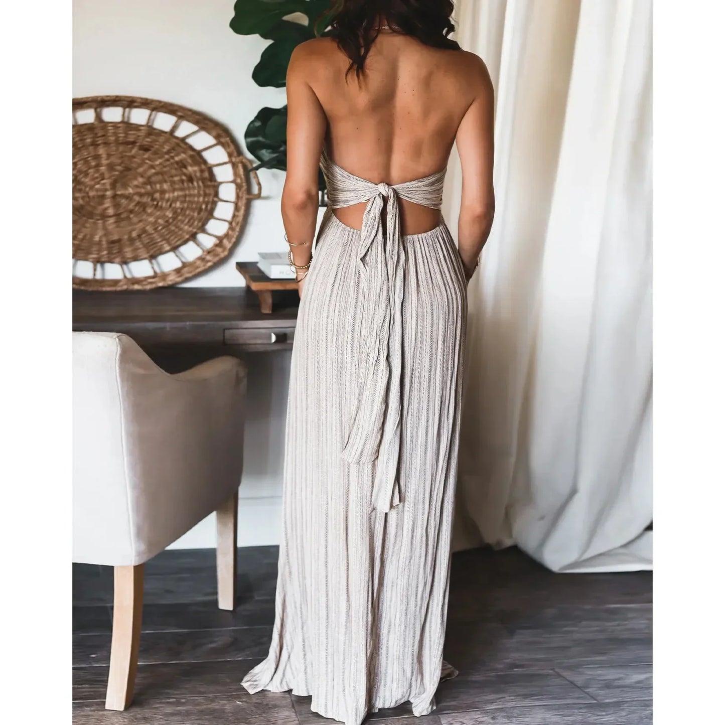 Sienna Crinkle Tie Maxi Dress